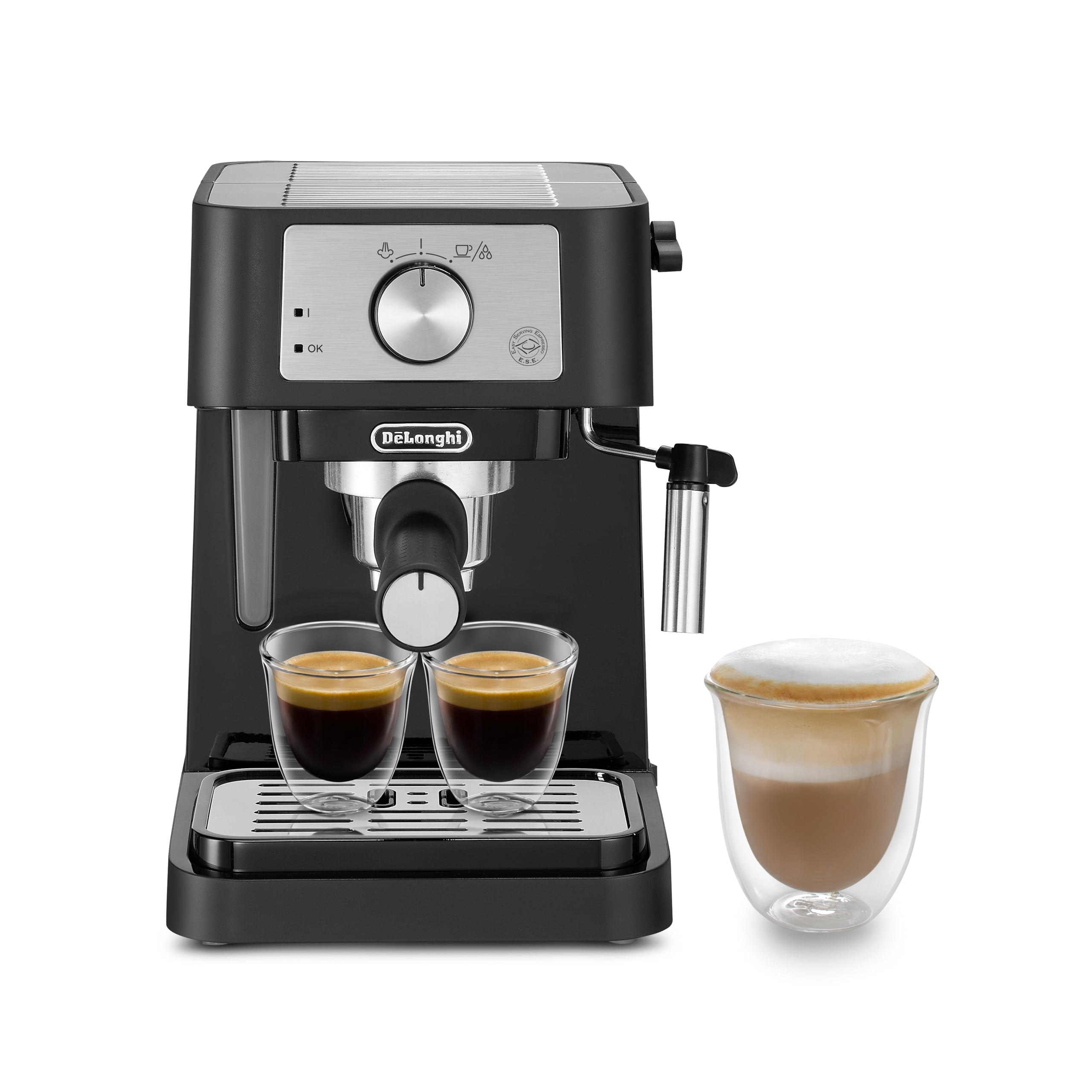 De'Longhi Stilosa Premium EC260.BK - Cafetera de bomba con 15 bares de presión, 1100 W, 1L, colo