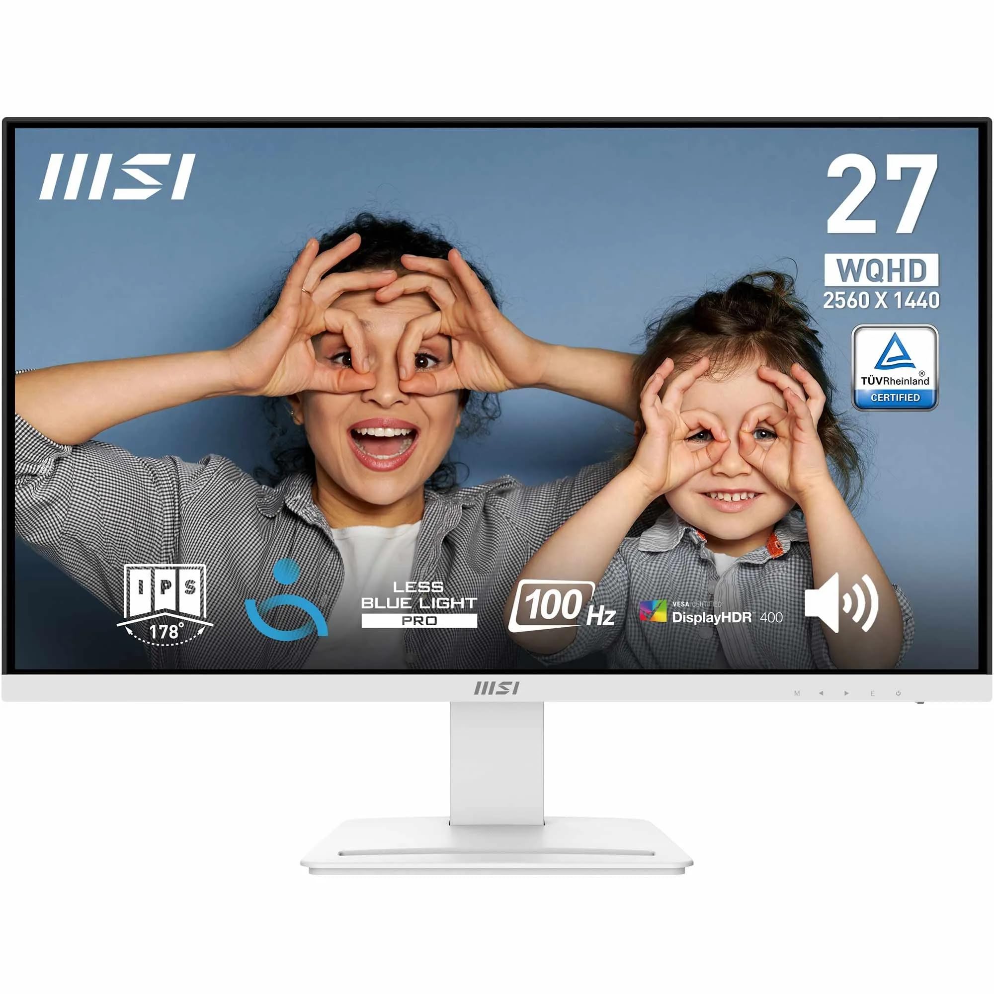 MSI Pro MP273QW E2 Monitor Profesional WQHD de 27", Panel IPS 2560 x 1440, 100 Hz, Pantalla Agrad