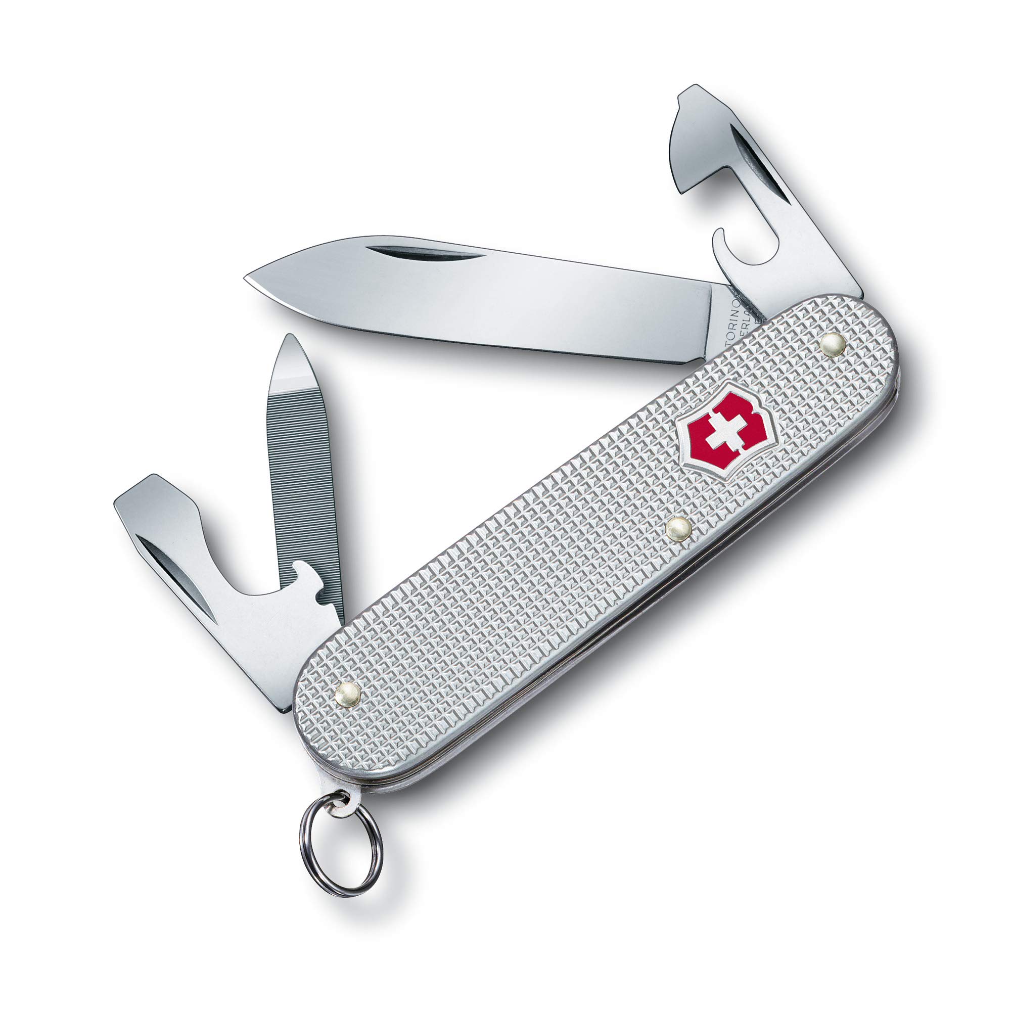 Victorinox Cadet Alox, Navaja Multiuso Suiza, Cuchillo bolsillo, Regalo, 9 Funciones, Hoja grande