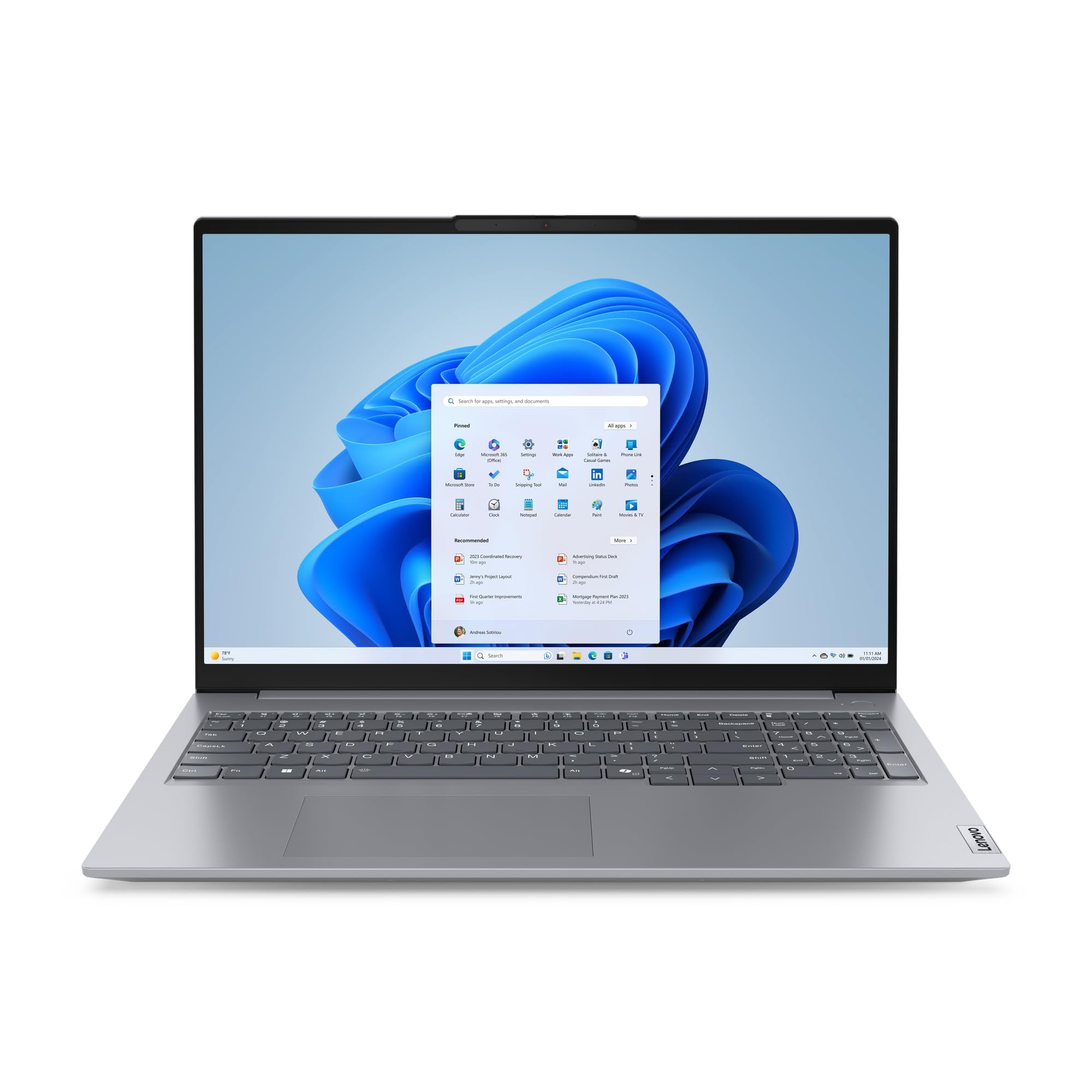 Lenovo Thinkbook 16 - Ordenador Portátil 16” WUXGA (1920x1200) AMD Ryzen 5 7535HS 16GB RAM