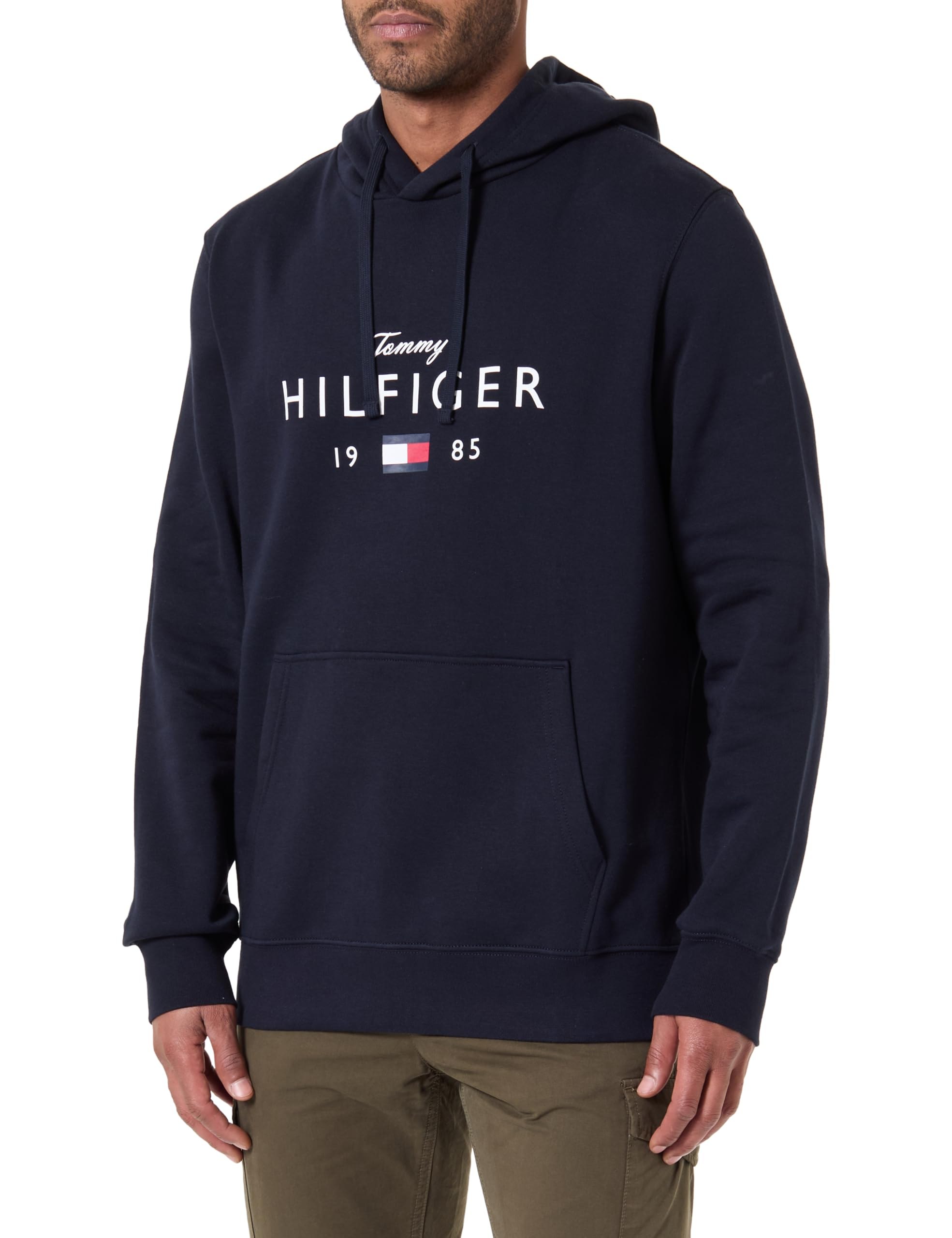 Tommy Hilfiger Sudadera con Capucha para Hombre, Color Azul, Talla M, Azul (Desert Sky), M