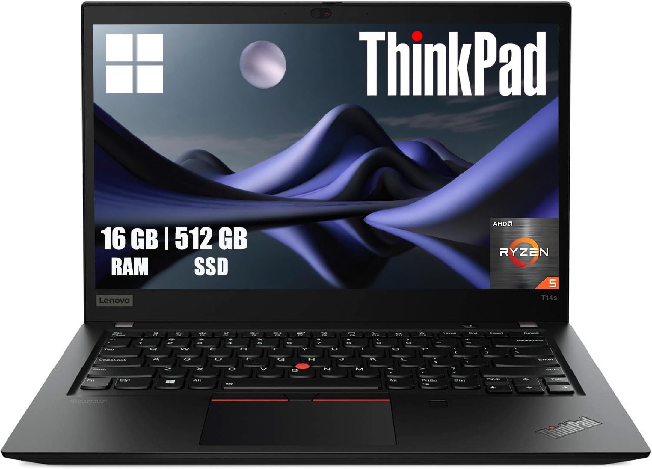 Lenovo Thinkpad T14s Gen 1 Portátil empresarial, 14 Pulgadas FHD (1920 x 1080), AMD Ryzen 5 Pro