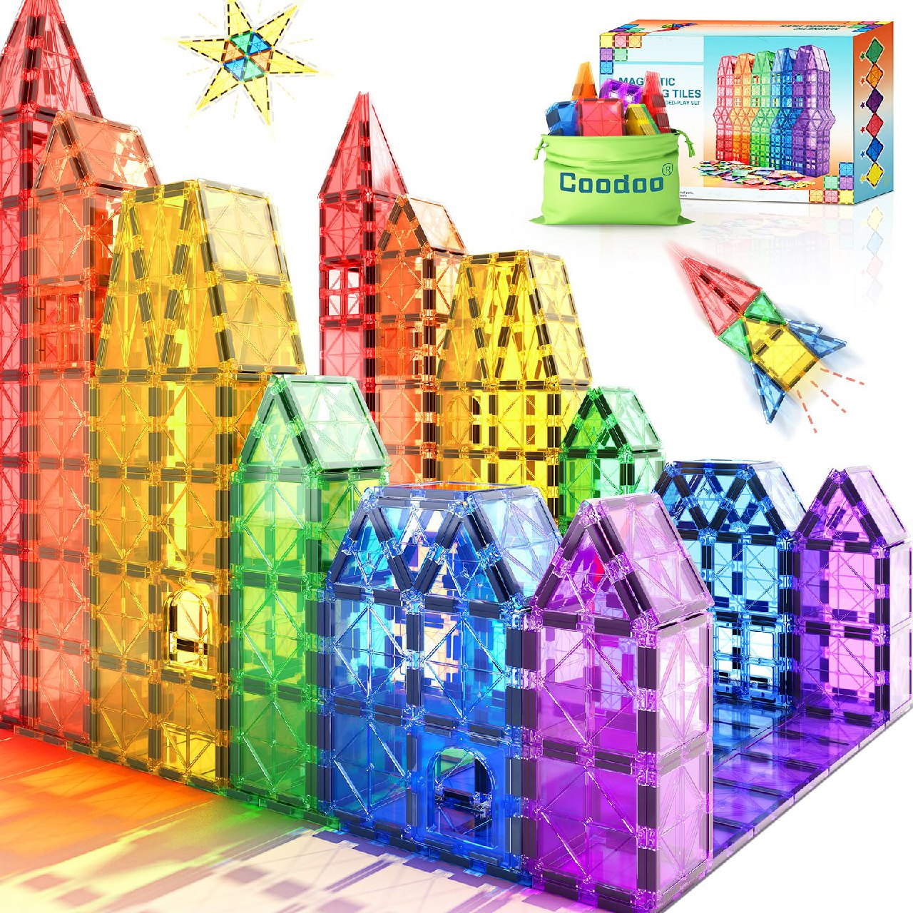 Bloques Magnéticos de Construcción Juguete Educativo Montessori para Niños y Niñas de 2 y 3 A