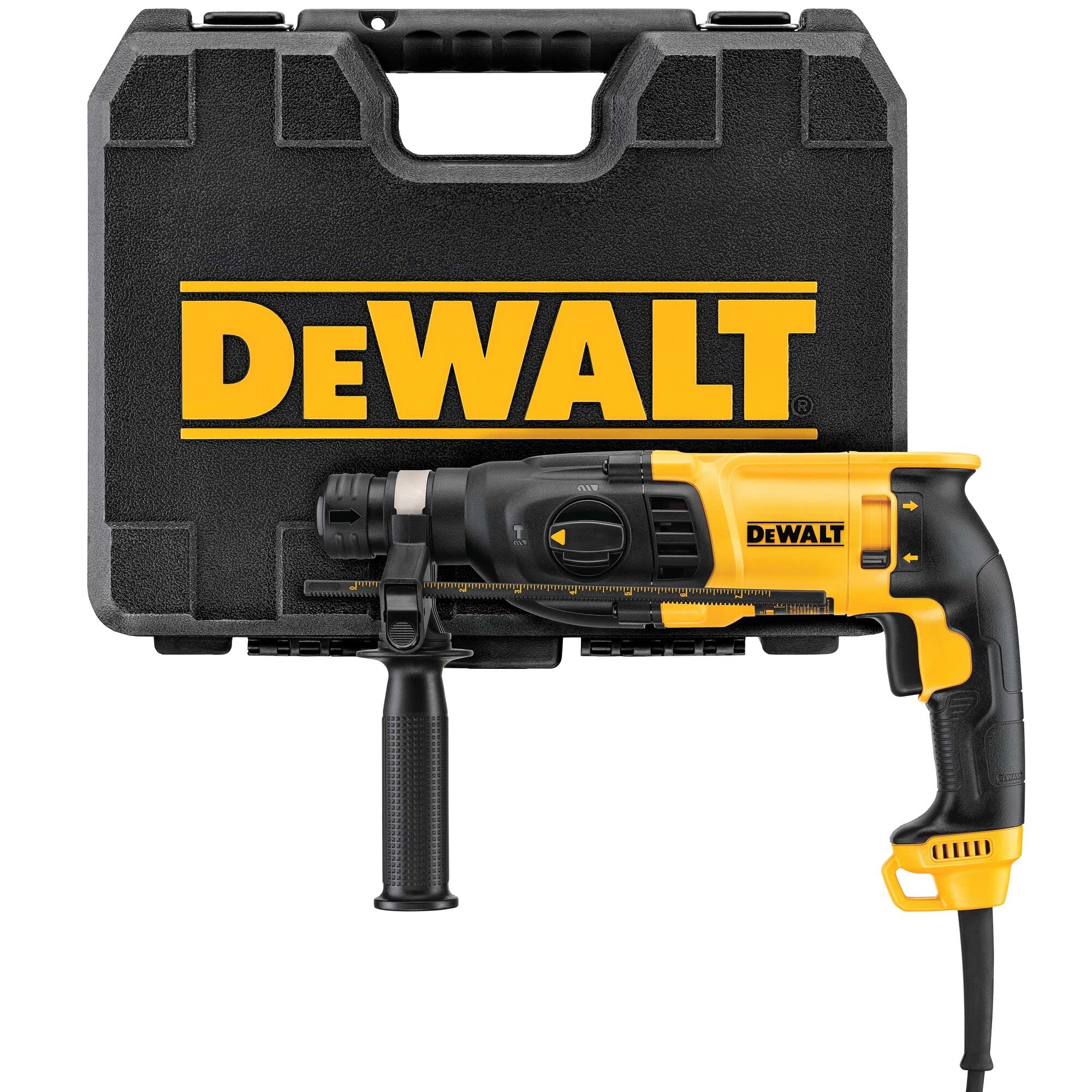 DEWALT D25133K-QS - Martillo Ligero Combinado 800 W 2.6J SDS-Plus, 3 modos, Empuñadura lateral m