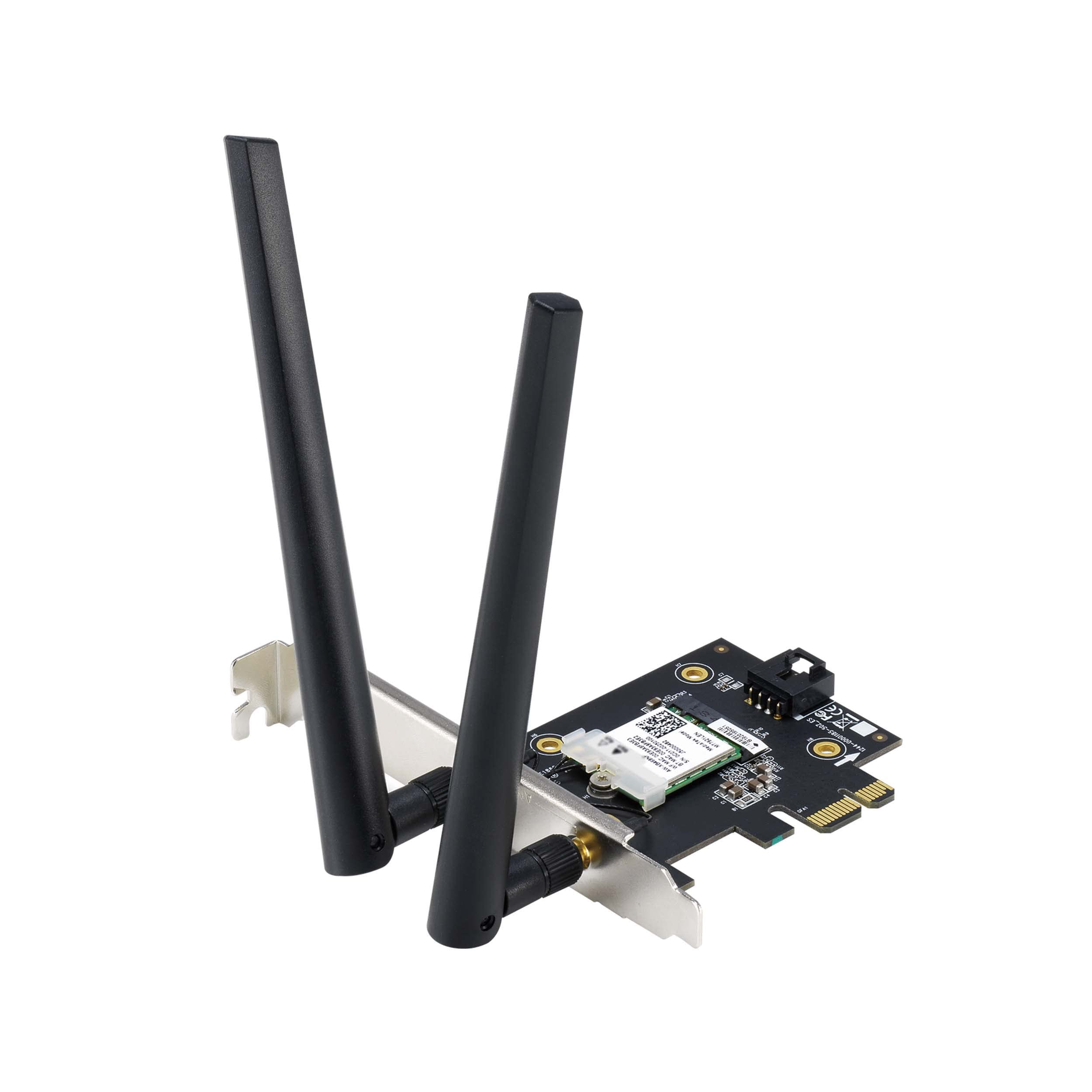 Asus Pce-Axe5400, Adaptador Wifi 6E Pci-E Con 2 Antenas Externas, Soporta La Banda De 6Ghz, 160Mh