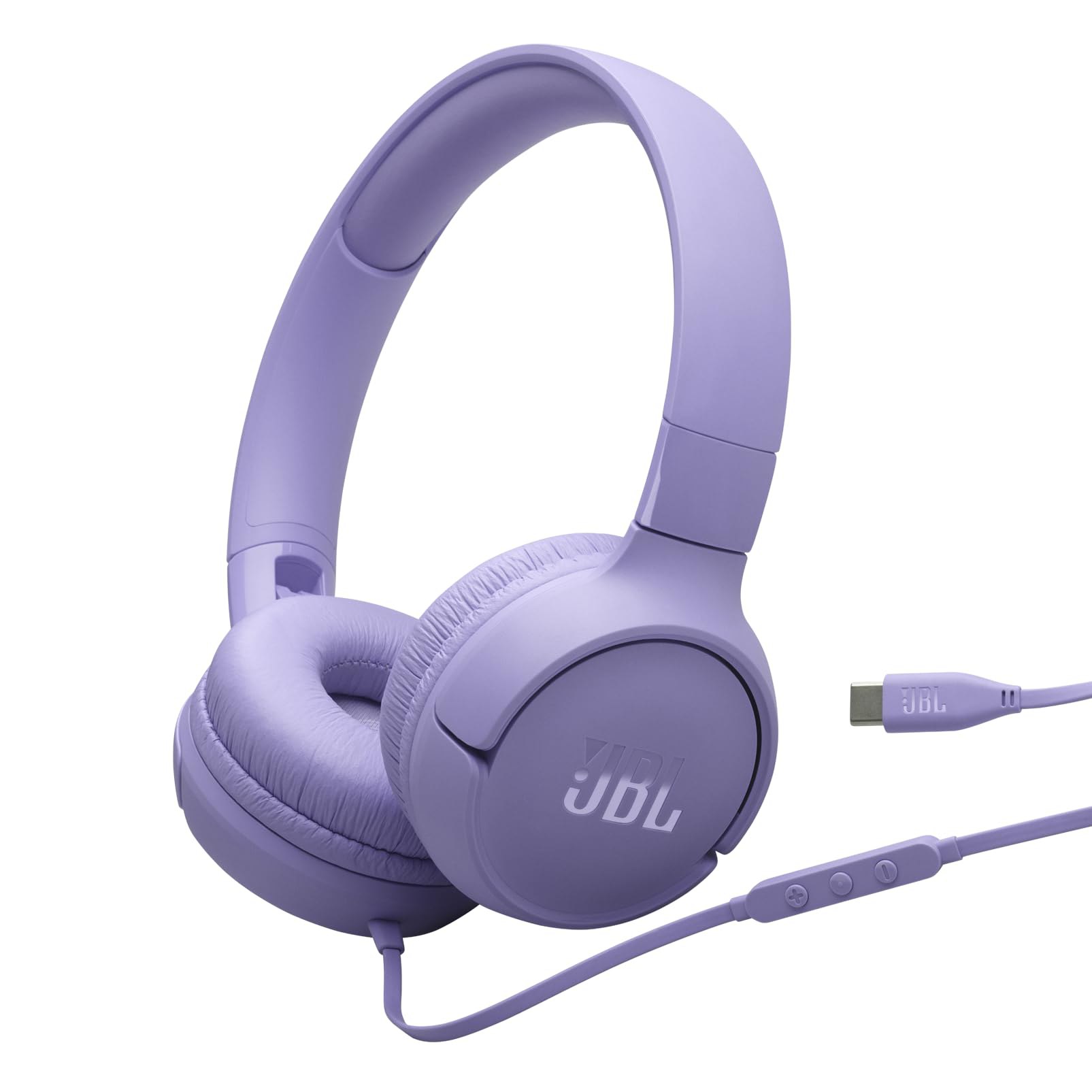 JBL Tune 520 C Auriculares con Cable, Ajuste cómodo, micrófono, Sonido JBL Pure Bass, preajuste