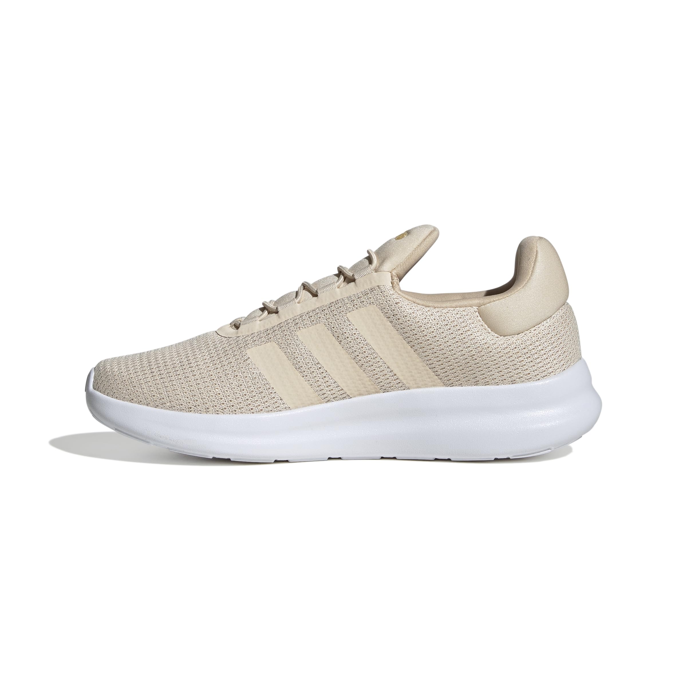adidas Mujer Lite Racer 4.0 Shoes, Wonder White/Wonder White/Crystal Sand, 38 2/3 EU