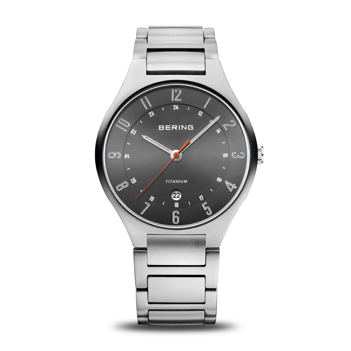 BERING Reloj Analógico para Hombre de Cuarzo con Correa en Titanio