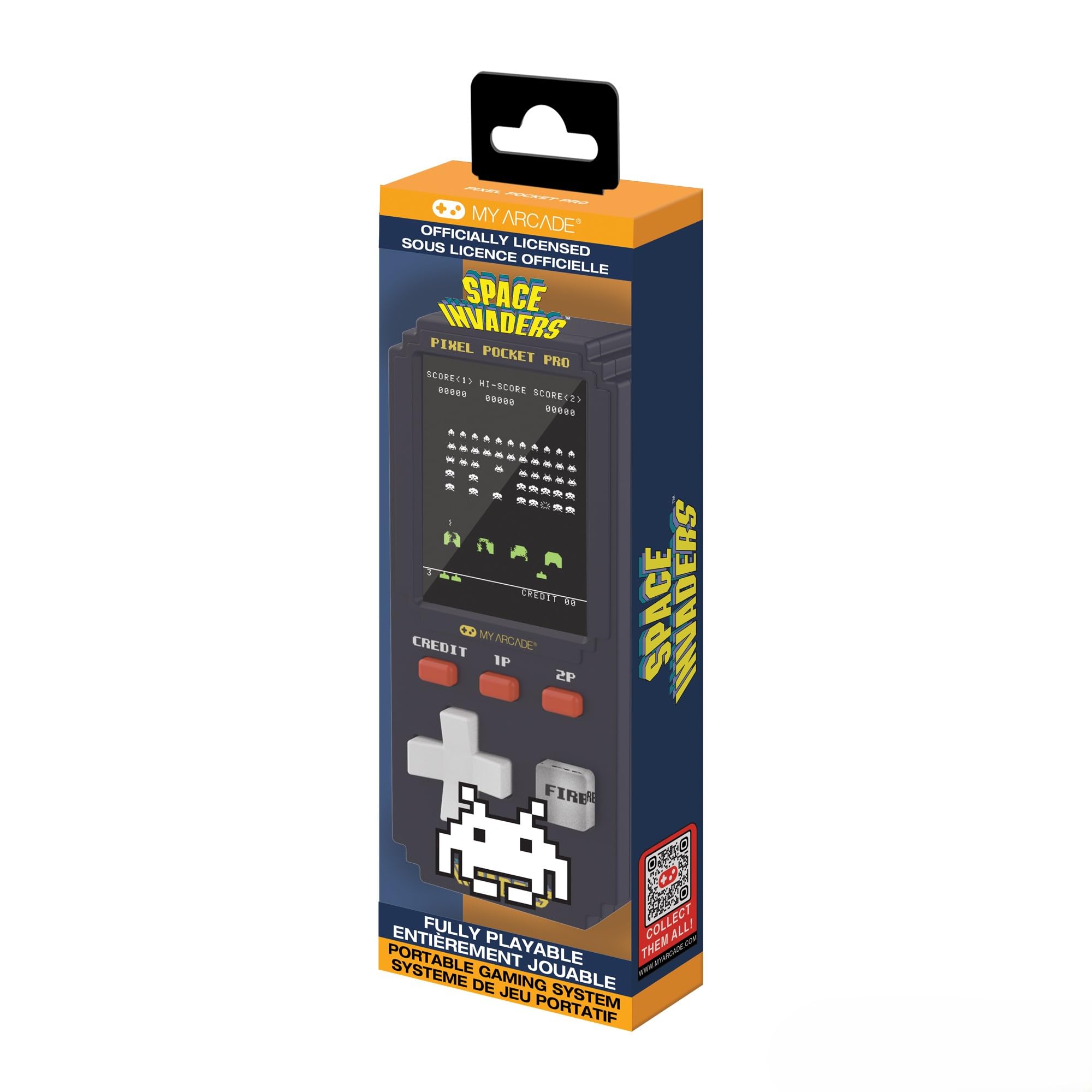 Space Invaders Pixel Player: Llavero portátil con videojuego oficial
