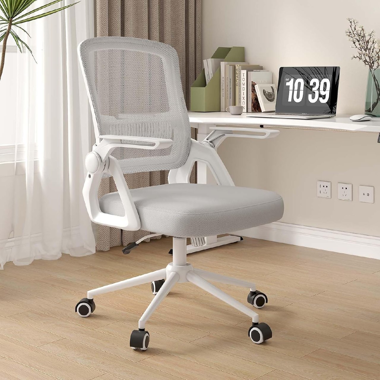 naspaluro Silla Ergonómica de Oficina con Respaldo de Malla y Soporte Lumbar, Silla Escritorio G