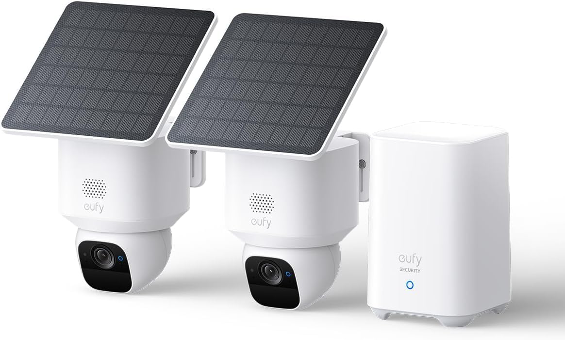 eufy Security SoloCam E30 Camara vigilancia WiFi Exterior, con Energía Solar, Panorámica de 360