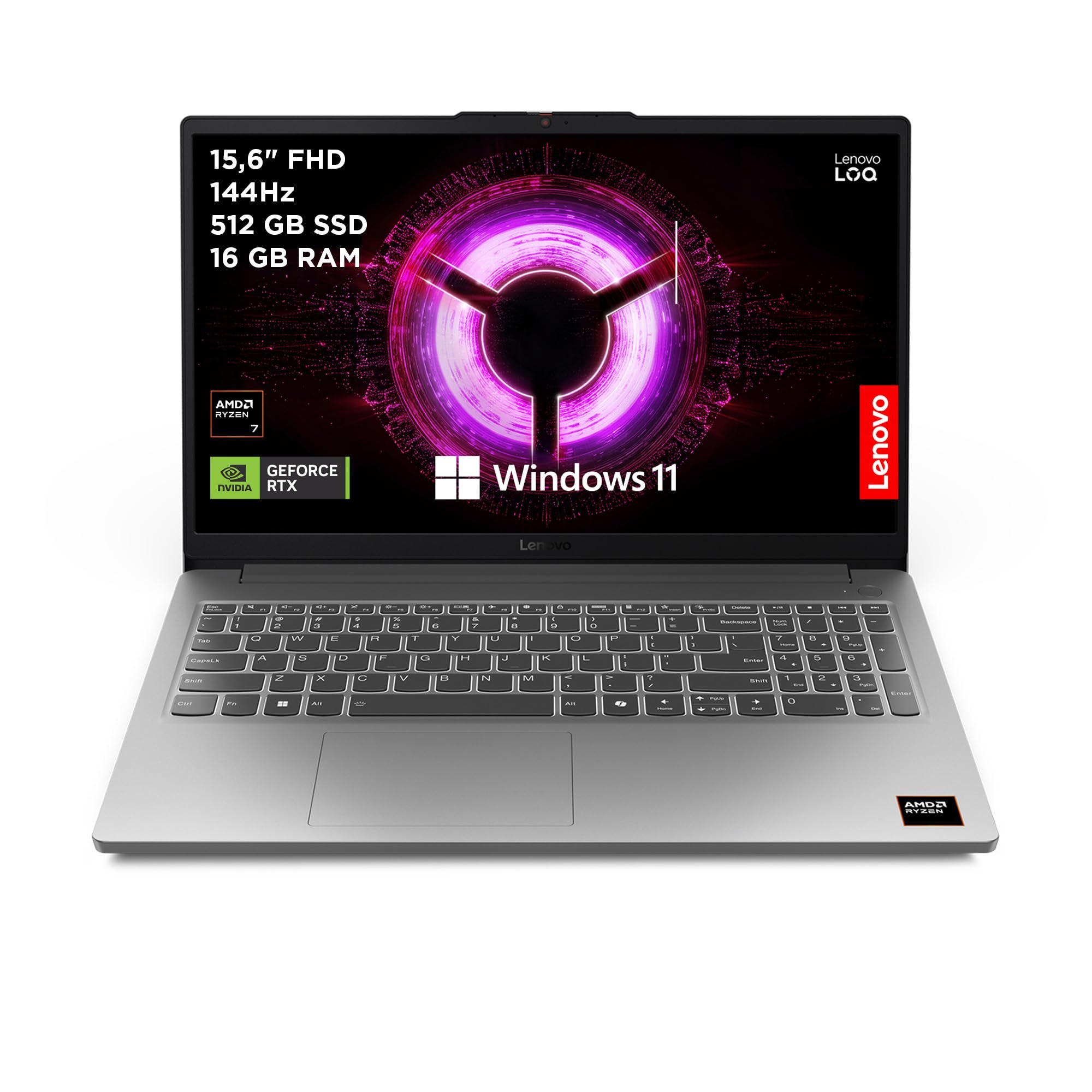 Lenovo LOQ Essential Gen 10 - Ordenador Portátil Gaming IA 15.6" FHD (AMD Ryzen 7 7735HS, NVIDIA