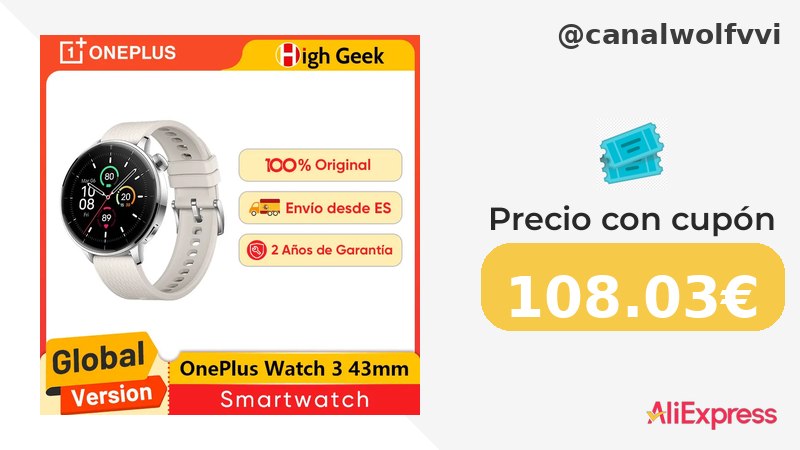 Oferta de última hora: OnePlus Watch 3 Smartwatch