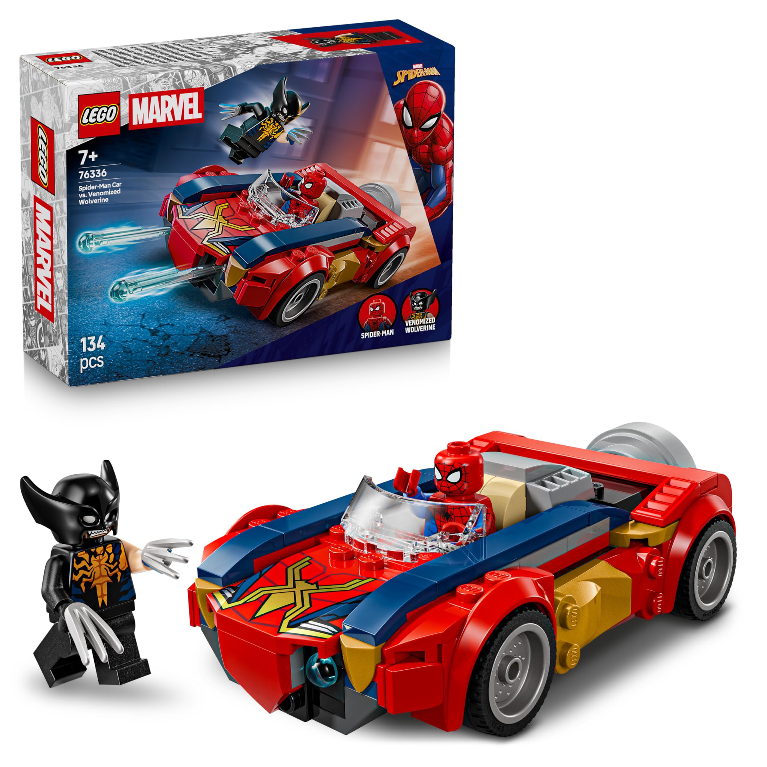 LEGO Marvel Coche de Spider-Man vs. Lobezno Venomizado