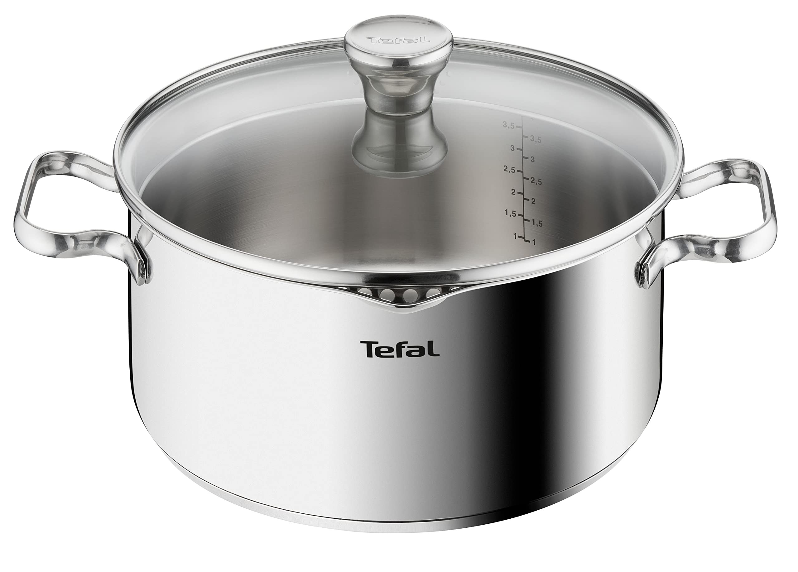 Tefal Duetto, Cacerola de 24 cm, Apto para Inducción y Lavavajillas