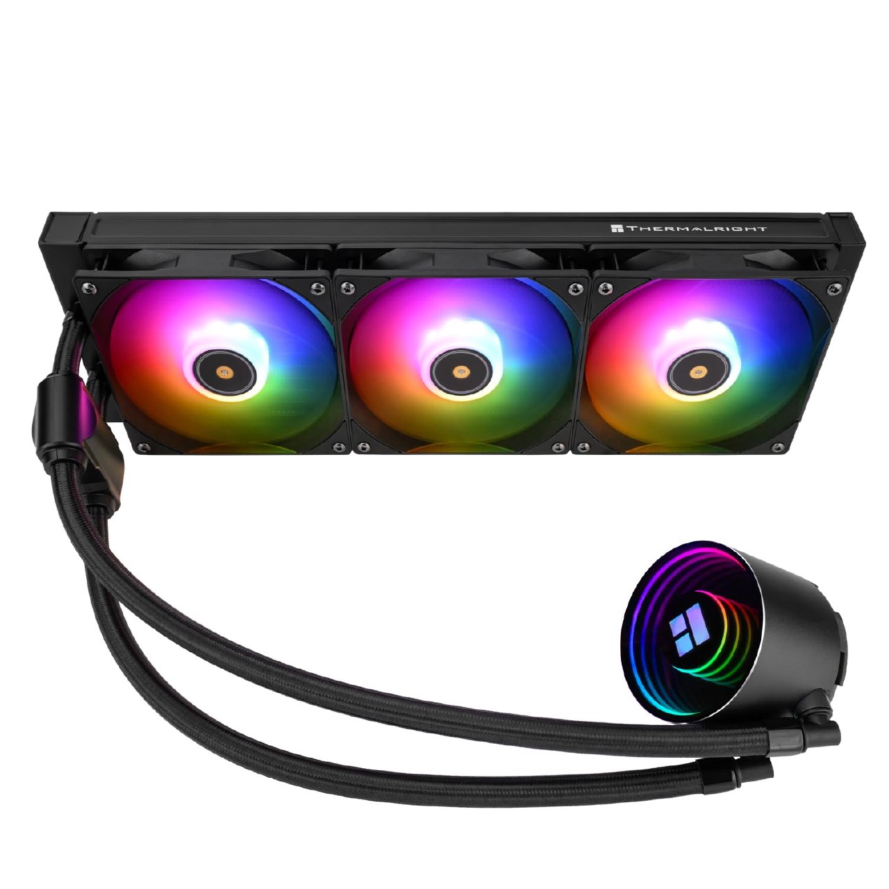 Thermalright-TR Frozen Notte 360 Negro ARGB V2 enfriador de CPU de agua, 3 ventiladores PWM con v
