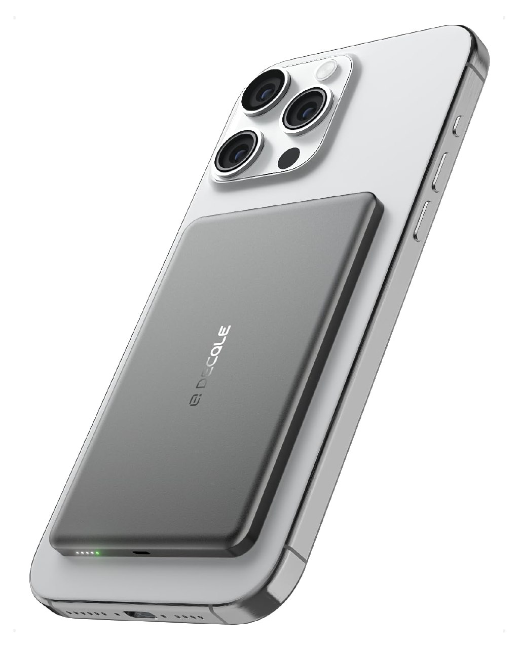 decqle “Air” Power Bank para MagSafe, 5000mAh Ultra Fino Powerbank Inalámbrica Cargador Port