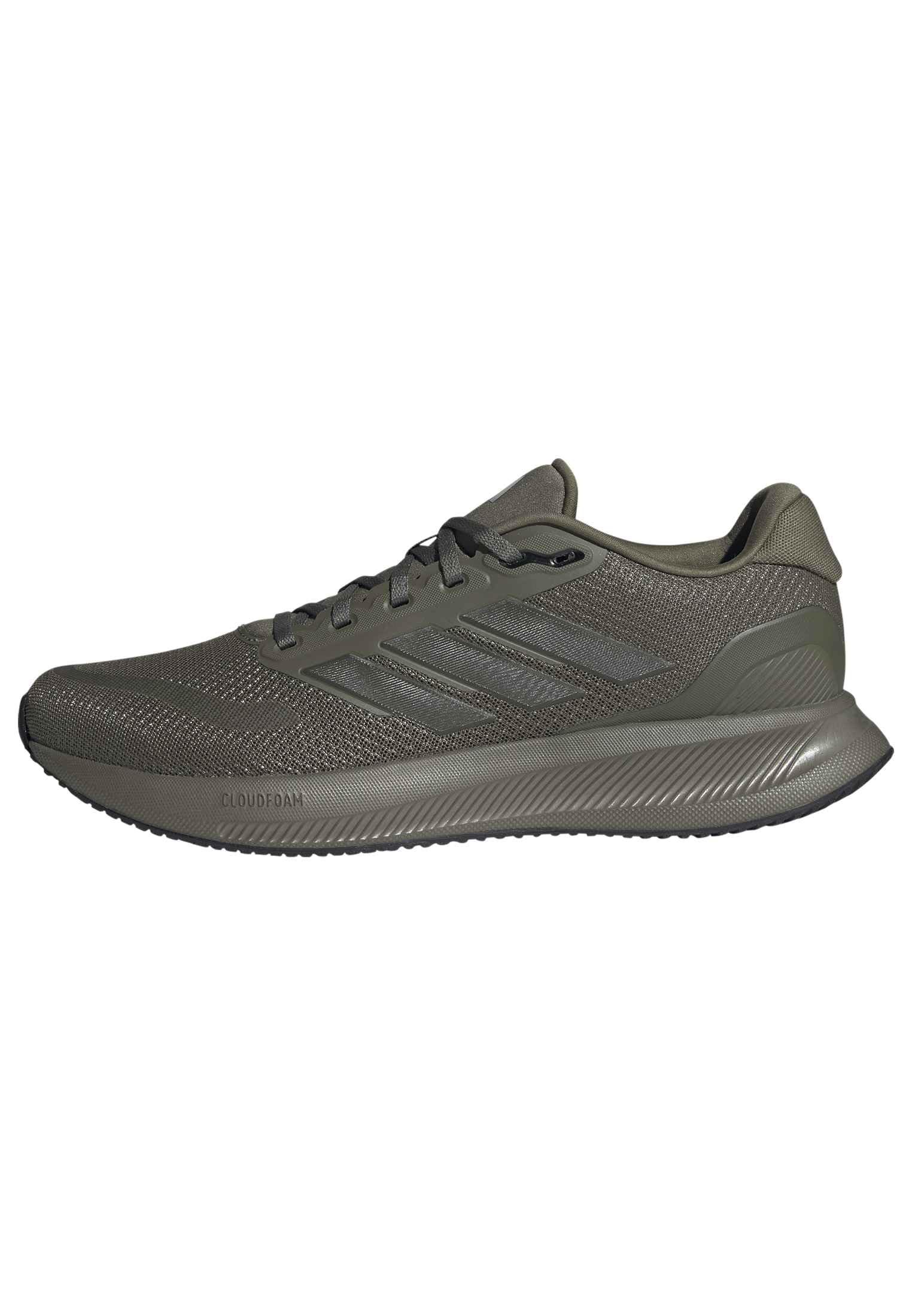 adidas Hombre Runfalcon 5 Running Shoes, Olive Strata/Shadow Olive/Core Black, 42 2/3 EU