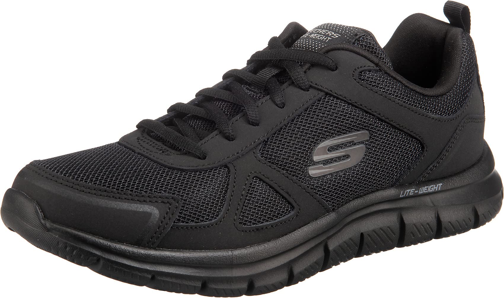 Skechers Track Scloric, Zapatillas Hombre, Negro, 45 EU