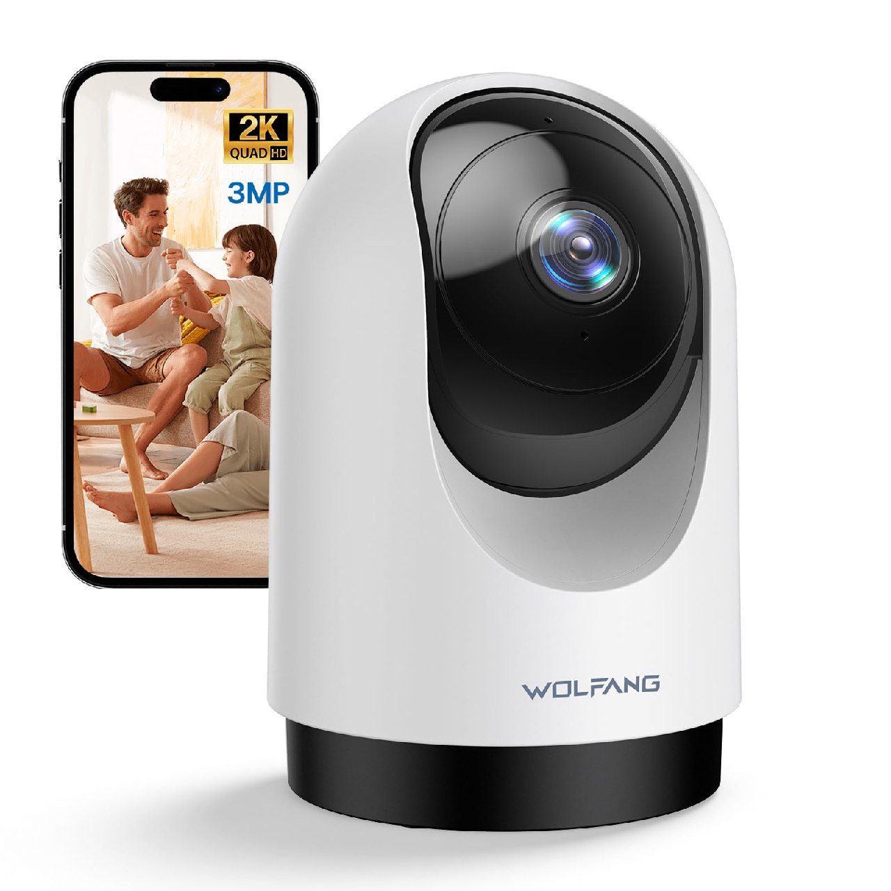 Cámara Vigilancia WiFi 2K con Detección de Movimiento