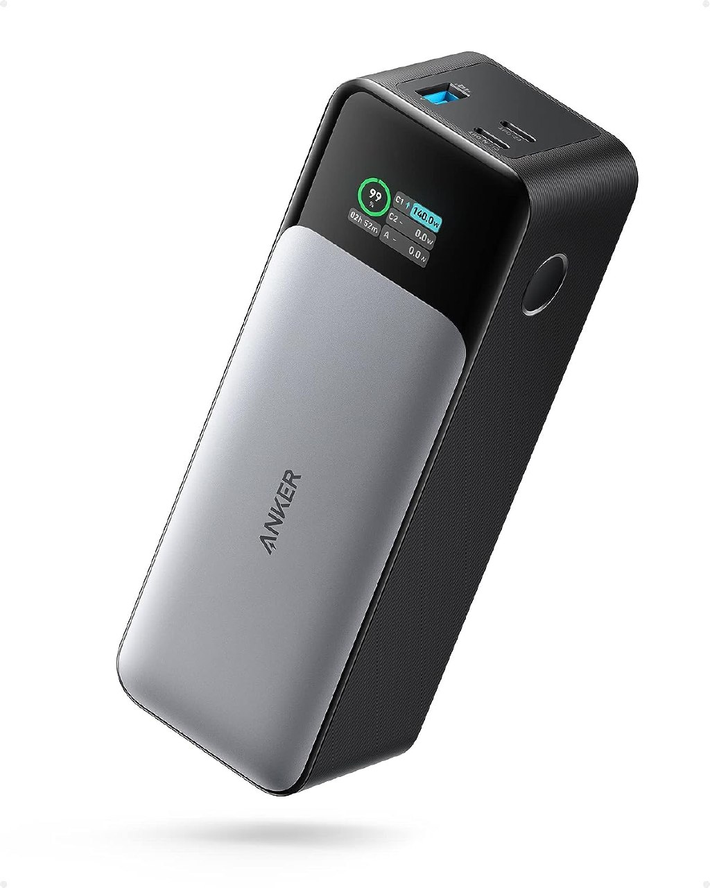 Anker Power Bank Carga Rapida 737, Cargador Portátil de 24,000 mAh y con 3 Puertos, 140 W, Compa