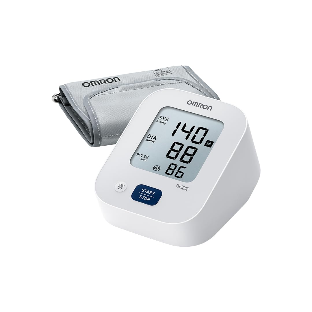 OMRON X2 Essential - Tensiómetro de brazo automático - Con indicador de hipertensión y detecci