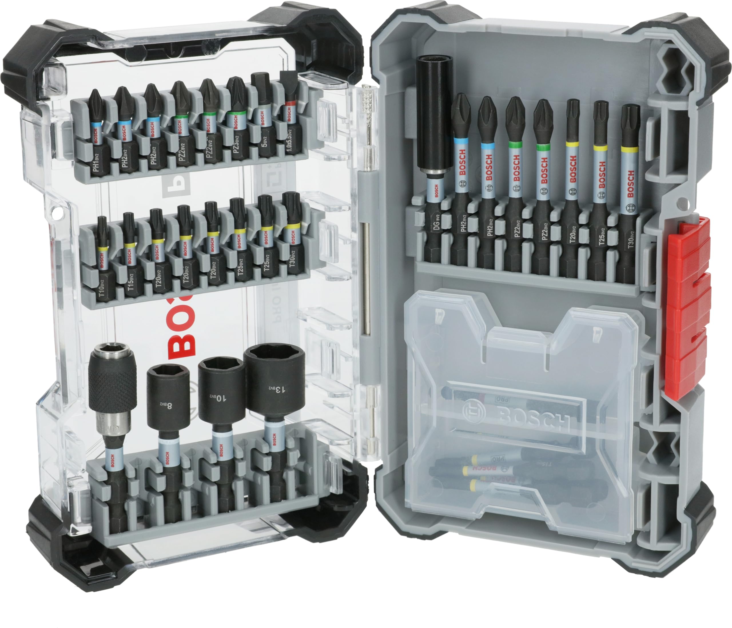 Bosch 33x PRO Impact Set, 33 uds (200 x 107 mm, Professional Accesorios Atornillador, Atornillado