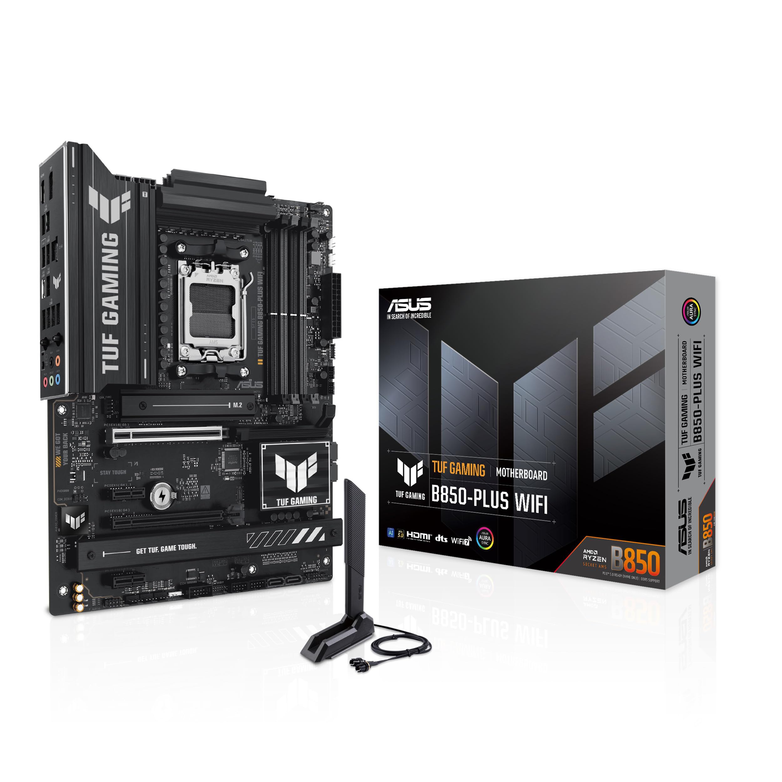 Asus Tuf Gaming B850-Plus Wifi - Placa Base AMD Atx, 14+2+1 Etapas De Potencia Drmos 80A, Ddr5, P