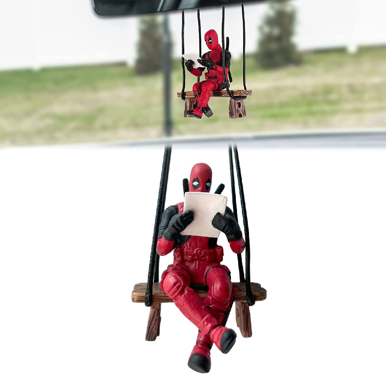 FAINCA Adorno Colgante de Coch, Lindo Adorno Colgante de Coche de Deadpool, Ornamento Colgante de