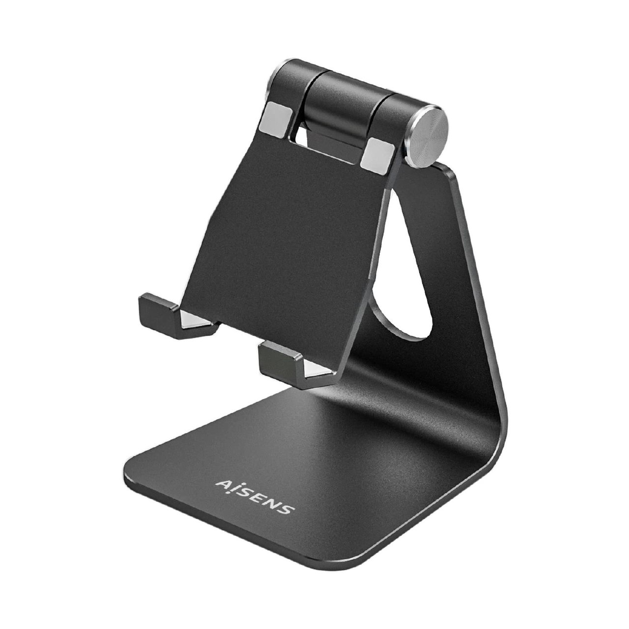 Aisens Ms1Pm-084 Soporte Tamaño M De Sobremesa Ajustable (1 Pivote) Para Telefono/Tablet, Negro