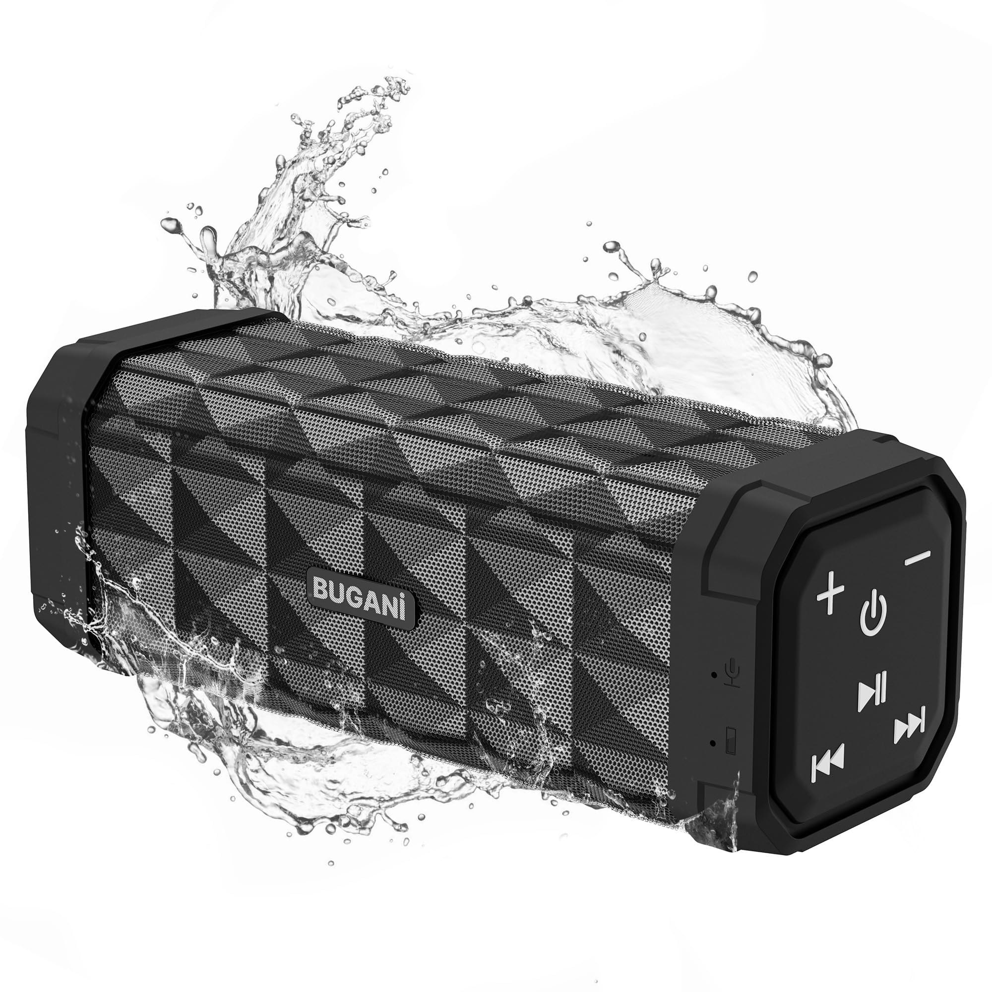 BUGANI Altavoz Bluetooth Portatil 5.4, Altavoz Bluetooth Potente 30W, Altavoces Pequeño, Doble G