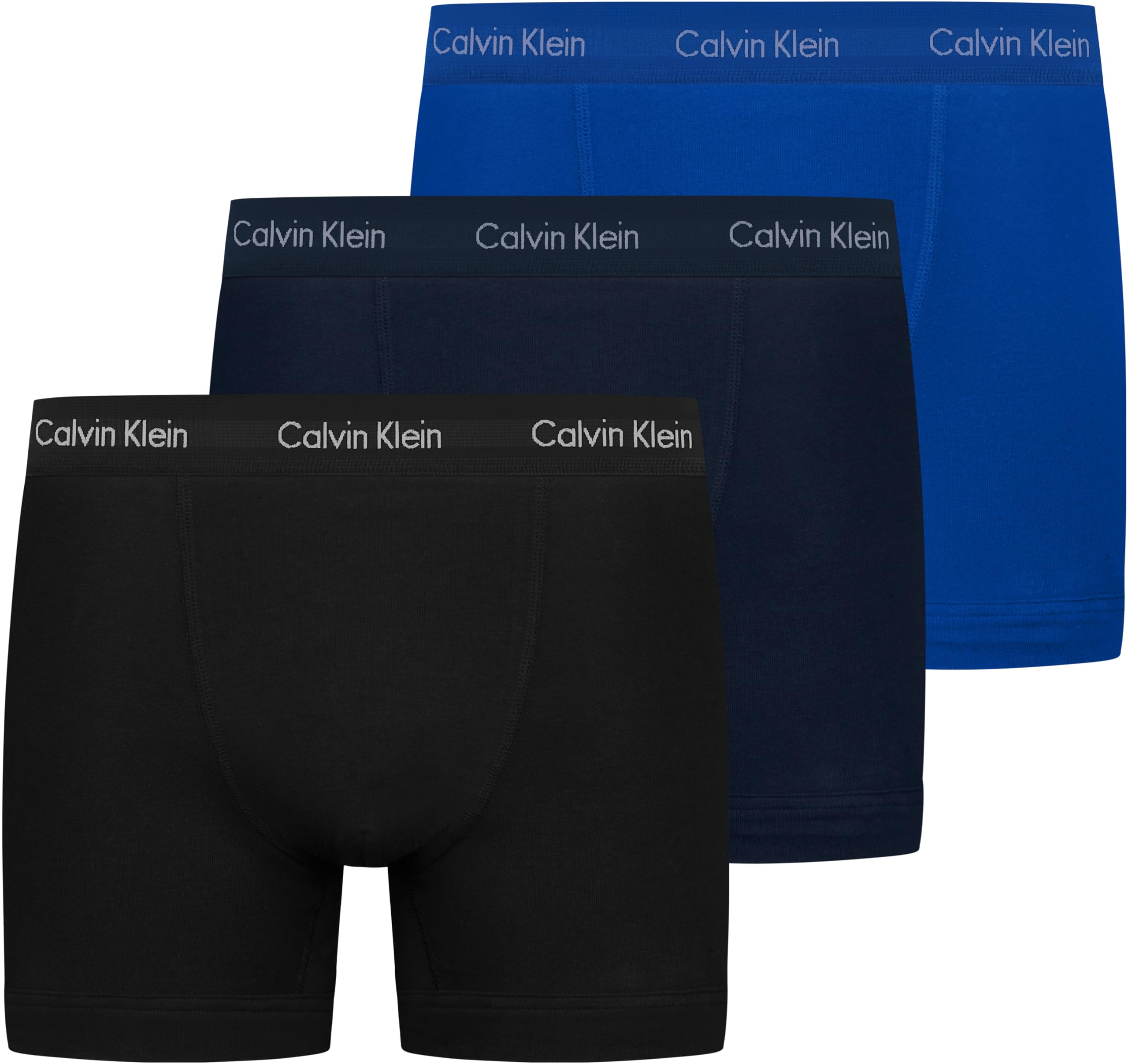 Calvin Klein Calzoncillos bóxer Hombre Pack de 3 Trunks Ropa Interior, Multicolor (C-Black/BLU/B