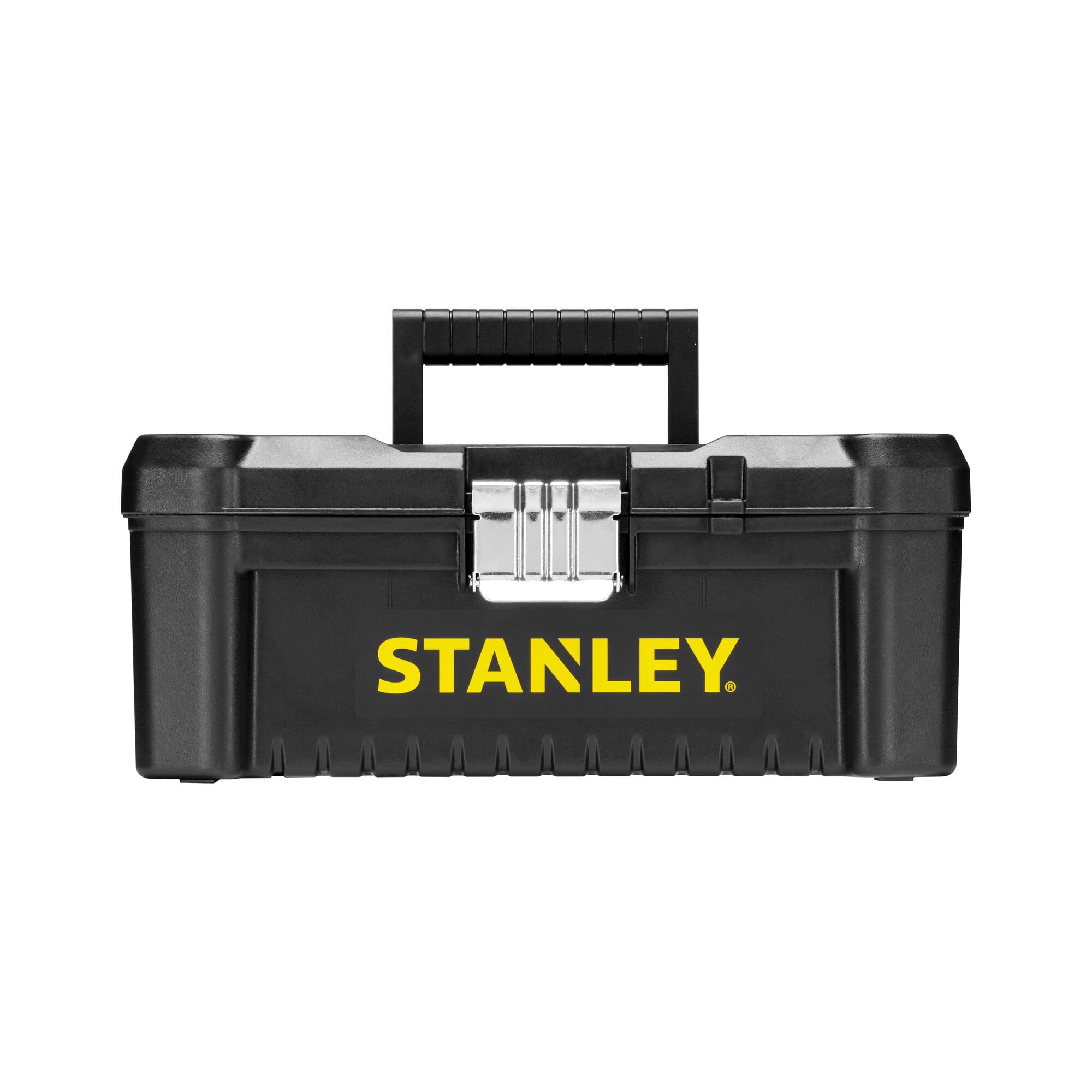 STANLEY Caja de Herramientas Essential, Dimensiones: 32 x 18,8 x 13,2 cm, Cierres Metálicos, Asa