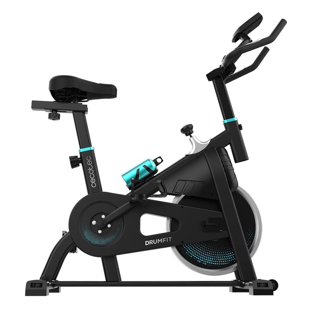 Cecotec Bicicleta Indoor con Volante de Inercia de 10 Kg DrumFit Indoor 10000 Teseo. Resistencia