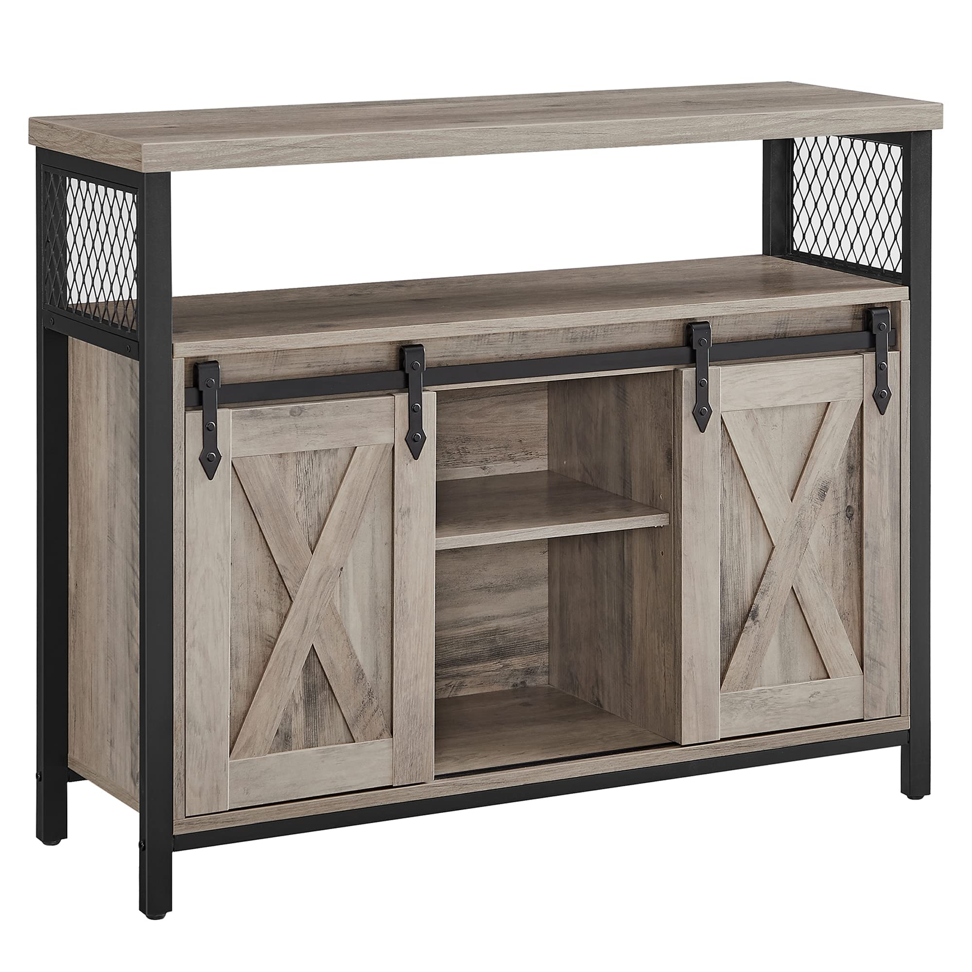 VASAGLE Aparador, Armario de Cocina, Armario de Almacenamiento, con 2 Puertas Correderas, 33 x 10