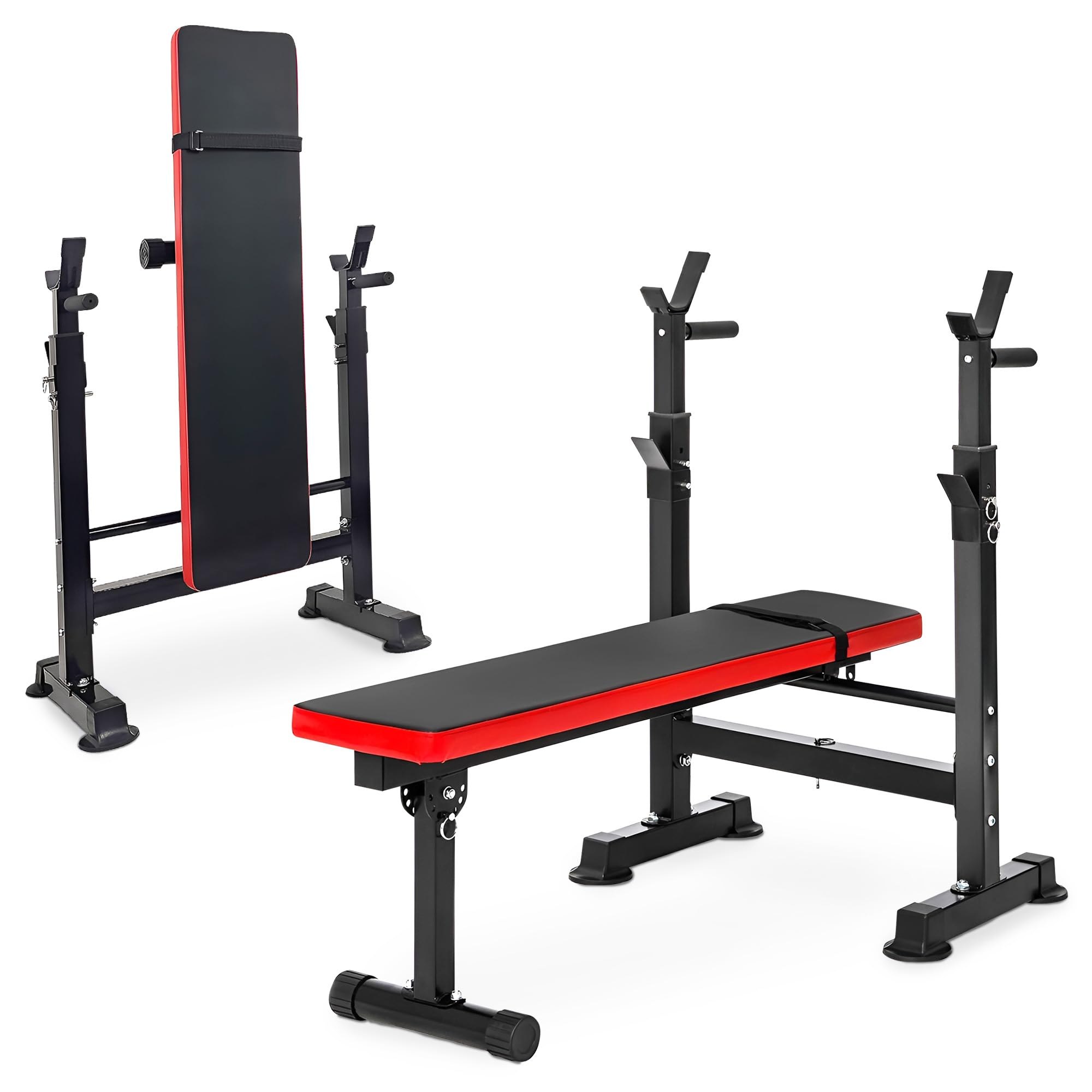 BalanceFrom RS 40 - Estación de entrenamiento plegable multifuncional ajustable para olímpico c