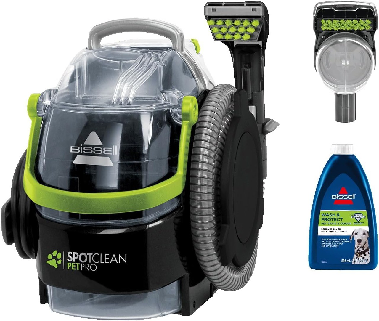 BISSELL SpotClean Pet Pro, Aspiradora de Agua Tapicería, Lava Aspiradora Ideal para Dueños de M