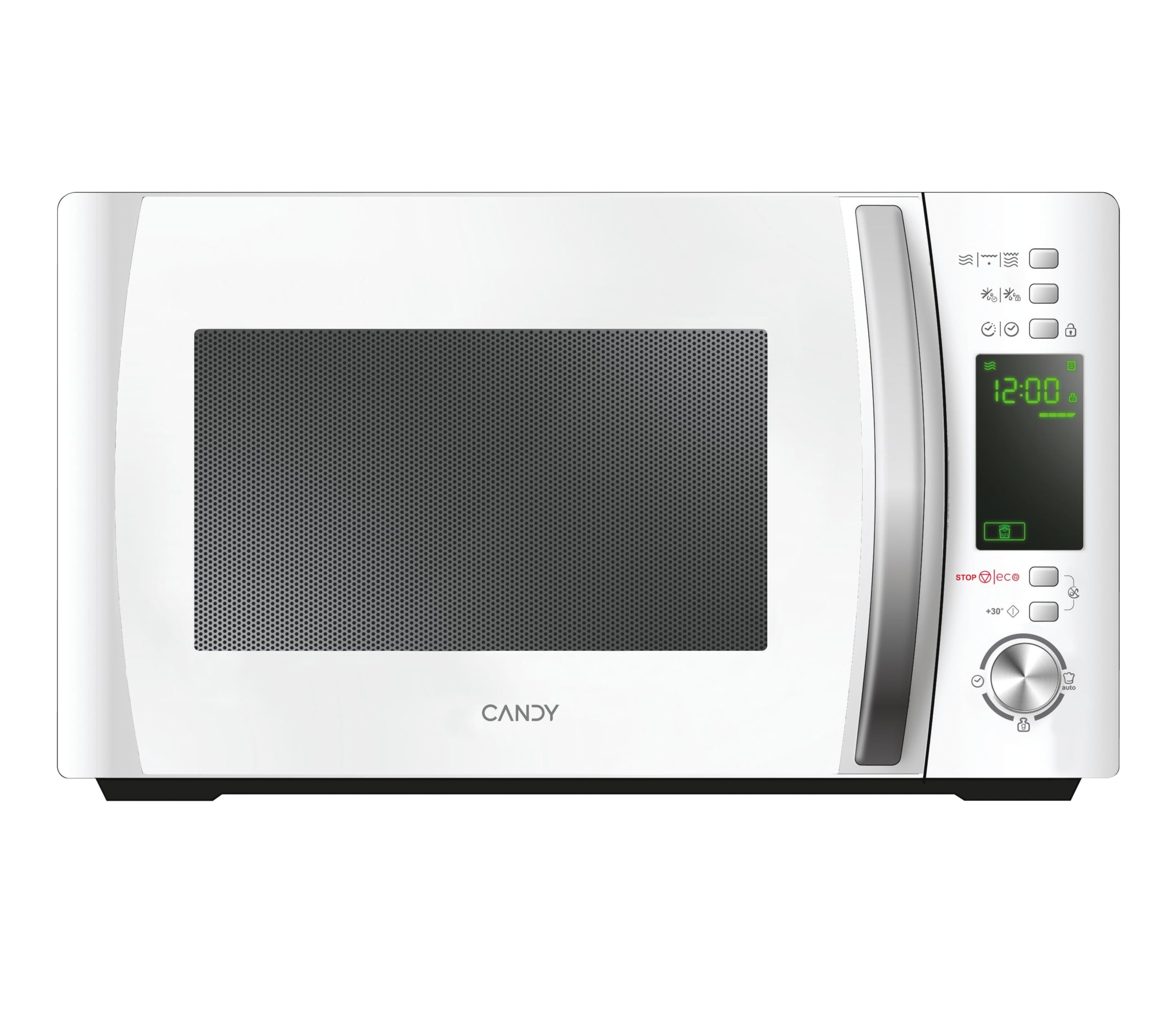 Candy X-Range CMXG20DW, Microondas con Grill, 20L, 1050W, 5 Niveles Potencia, Digital, 40 Program