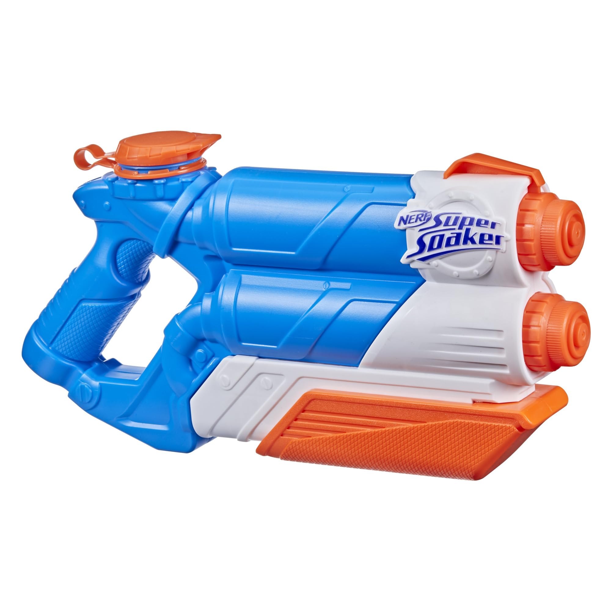 Nerf Super Soaker - Twin Tide - Lanzador de agua de bombeo con 2 cañones - Juguete para jugar co