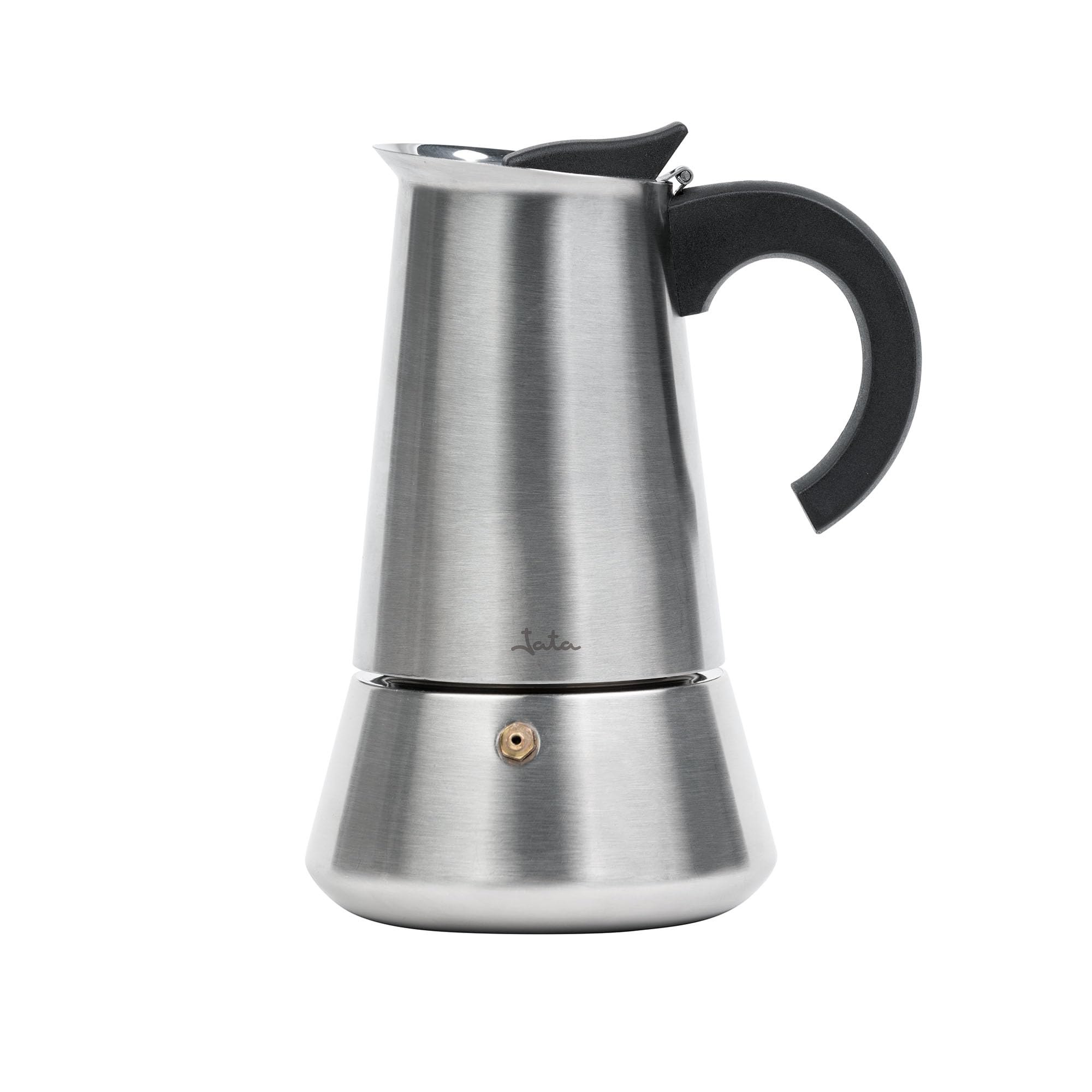 Jata Hogar CAX110 - Cafetera Italiana Inducción 10 Tazas Acero Inoxidable, Cafetera Moka Espress