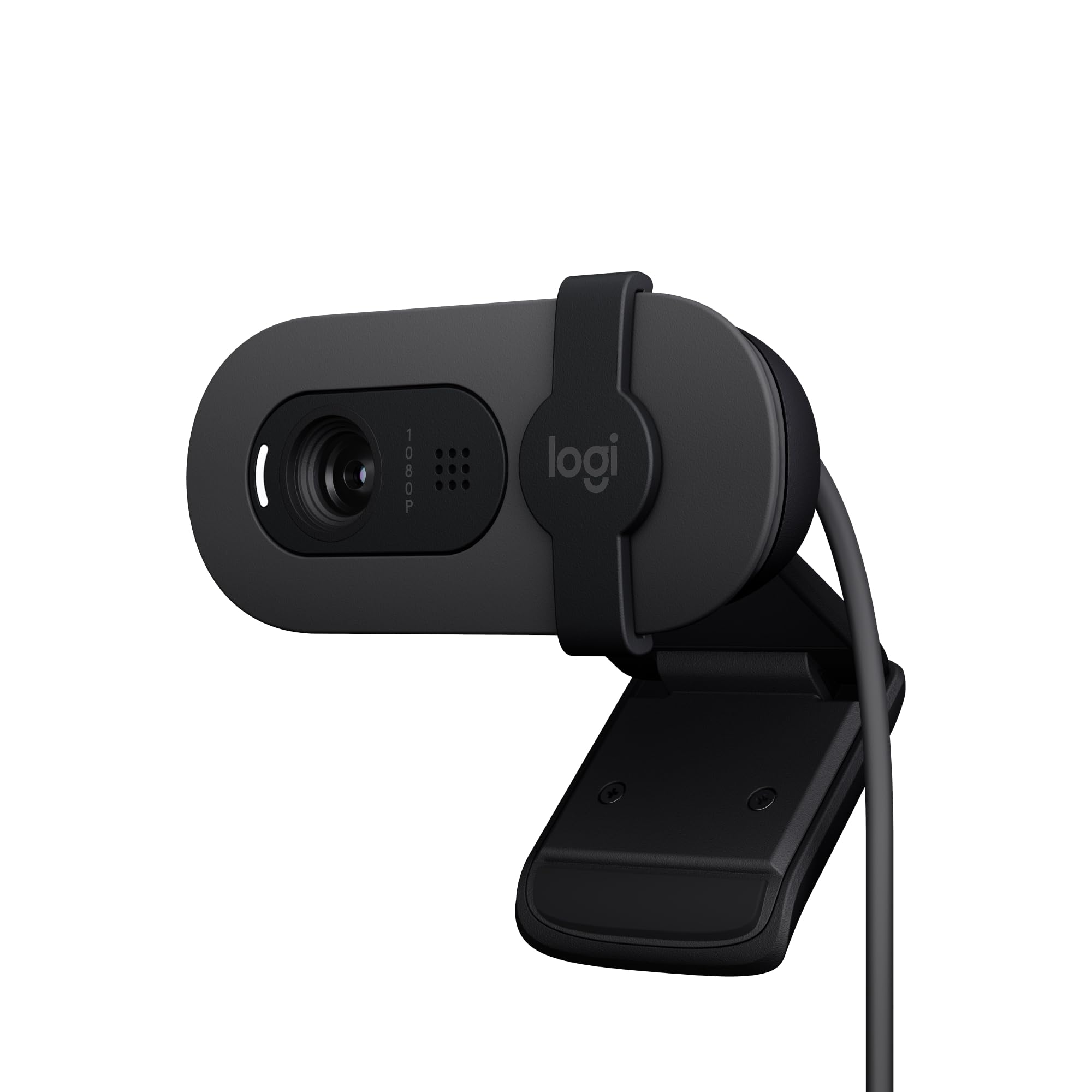 Logitech Brio 100, cámara web Full HD para reuniones y streaming, equilibrio de iluminación aut