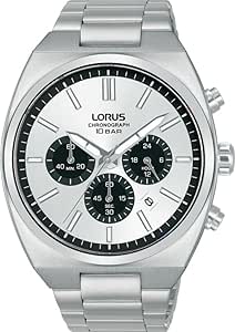 Lorus Reloj Analógico de Cuarzo para Hombre con Pulsera de Metal, Plata