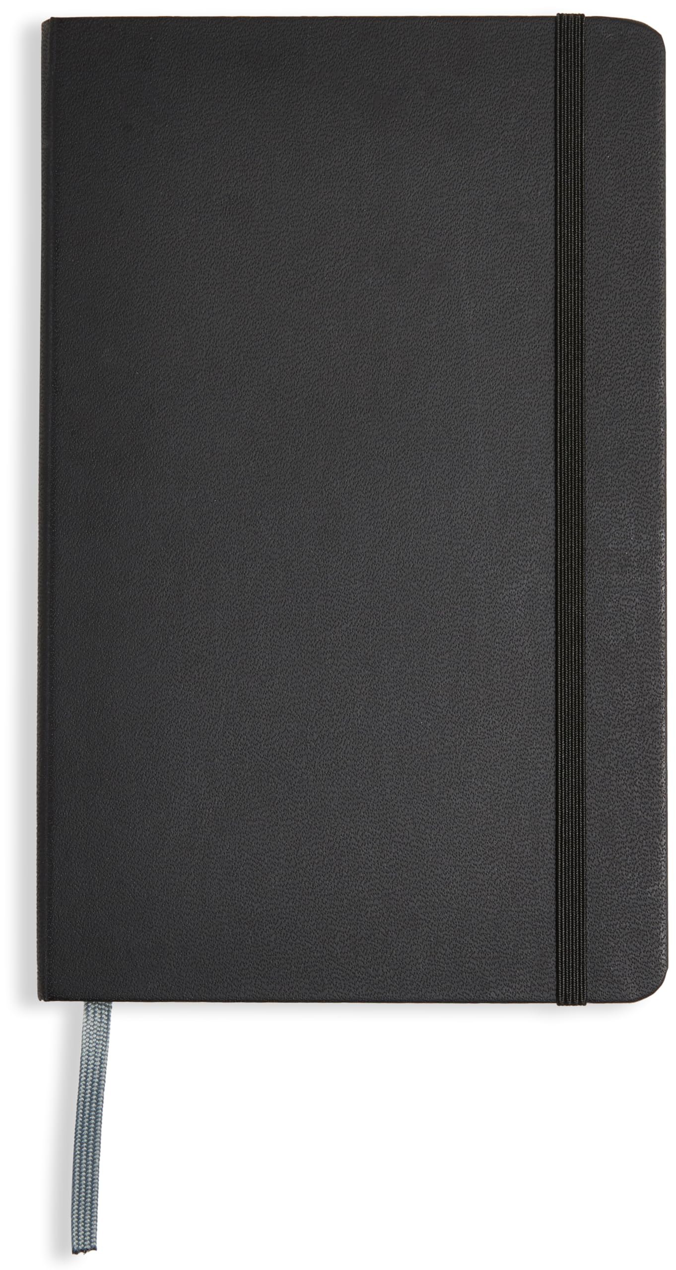 Amazon Basics Cuaderno clásico, A5, liso, Grande, negro