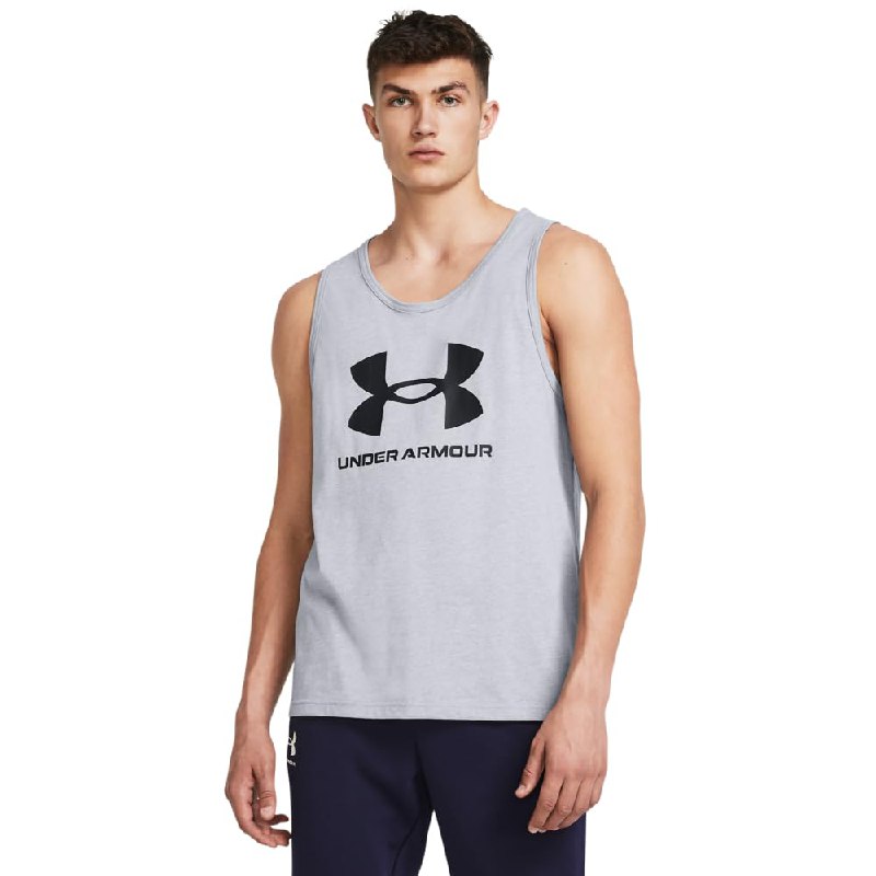 Under Armour UA Sportstyle Logo Tank Camiseta de hombre ligera y de secado rápido, camiseta sin