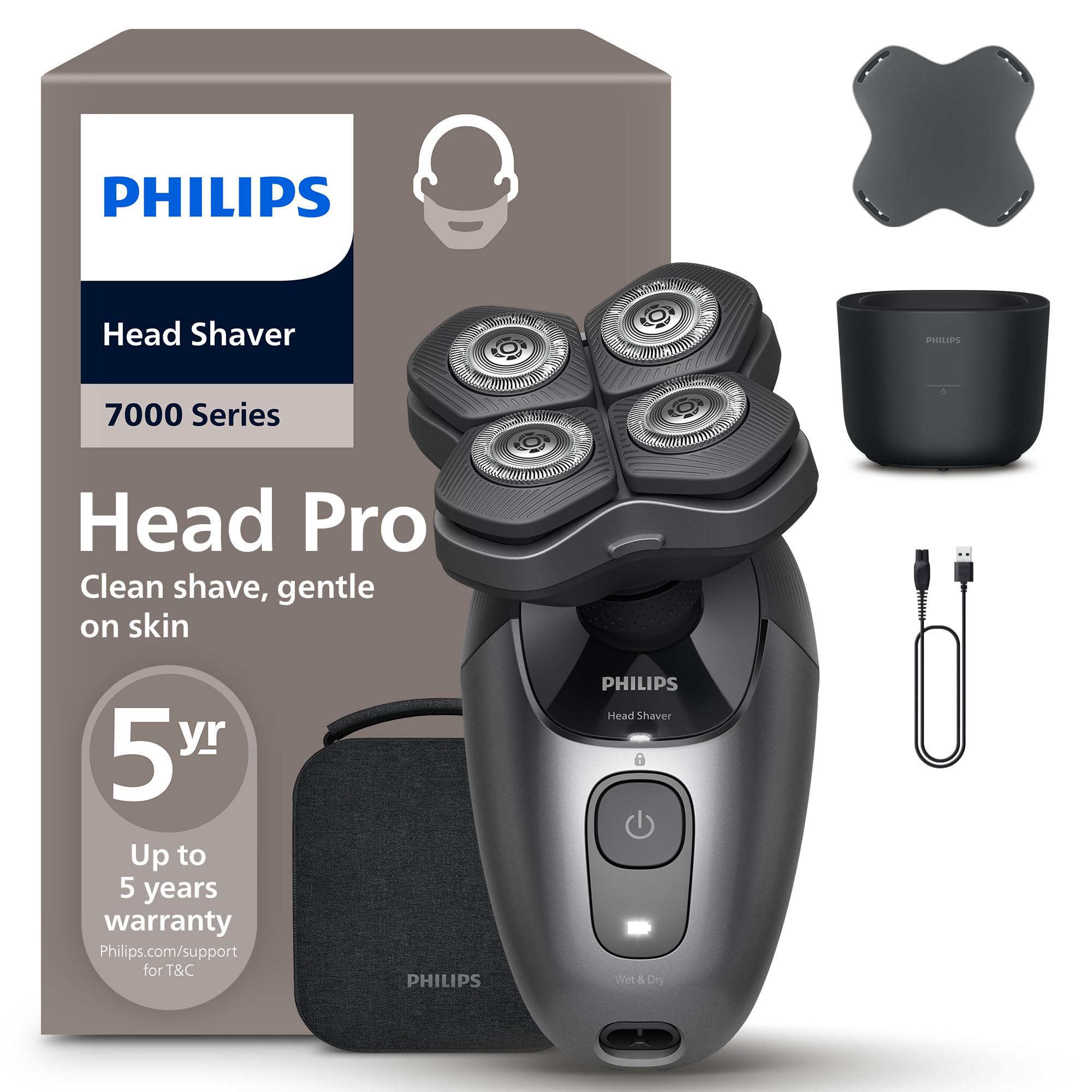 Philips Afeitadora Cabeza Serie 7000 Pro – Afeitadora Cabeza para Hombres y Mujeres, Cabezal fl
