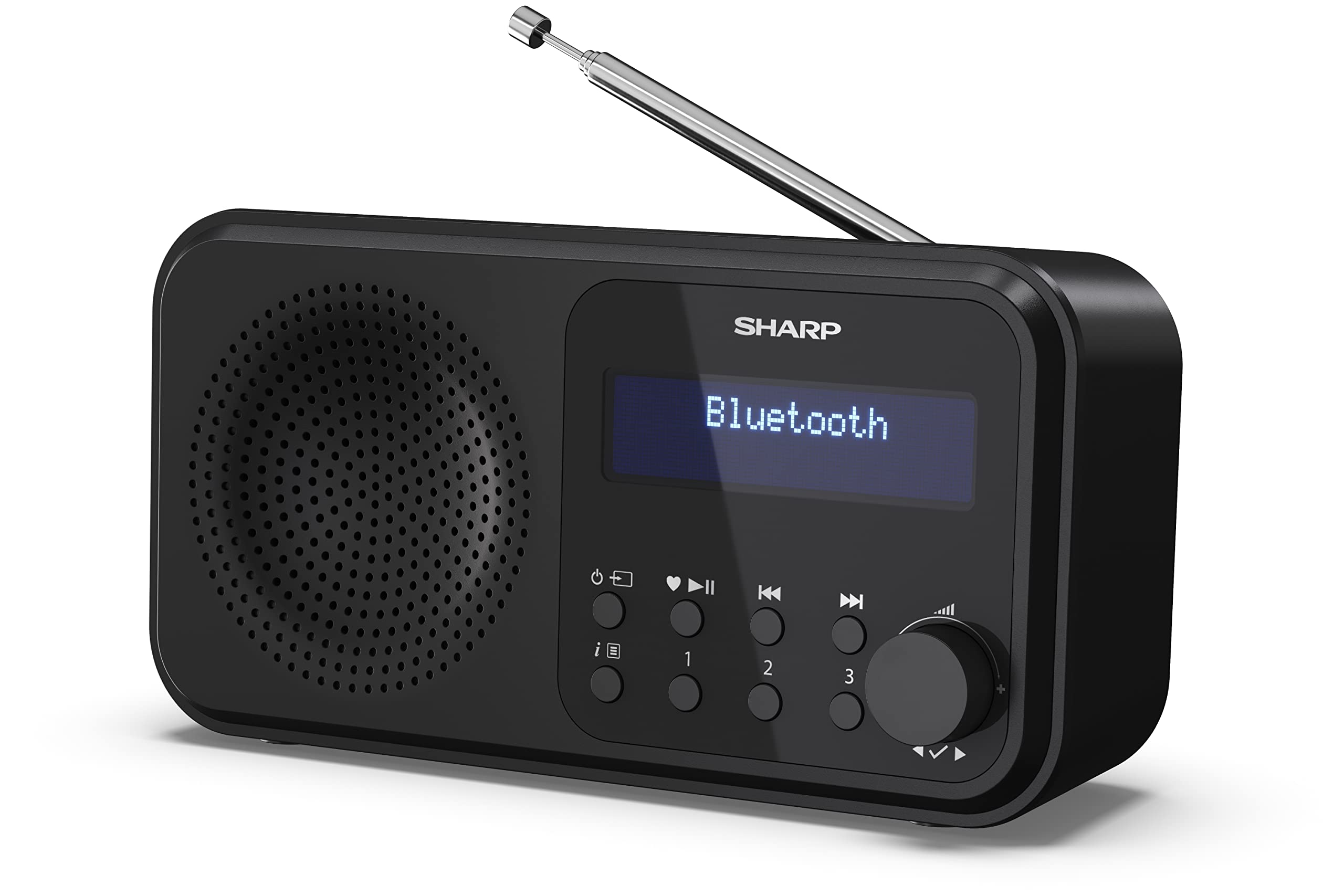 Sharp DR-P420(BK) Tokyo Dab+, FM Portable Digital Radio with RDS, BT 5.0, USB or Batteries, Mini