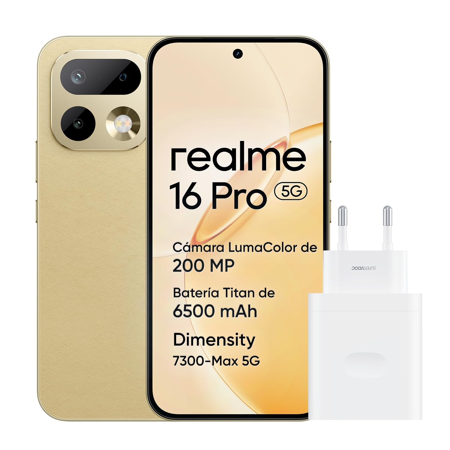 realme 16 Pro 5G Smartphone, 8GB+256GB, Pantalla AMOLED 144Hz 6,78", Batería 6500mAh, Cámara 20