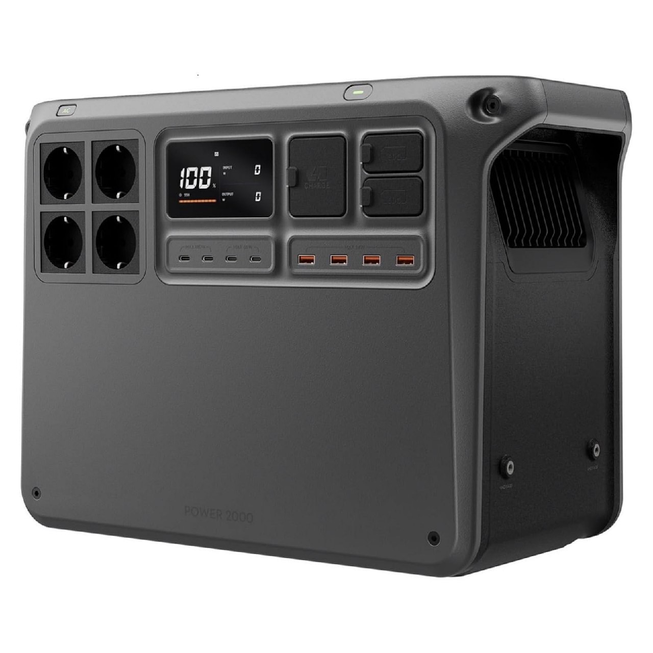 DJI Power 2000 estación de energía portátil, Batería LFP de 2048 Wh, Tamaño compacto, Salida