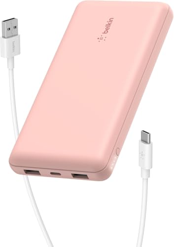 Belkin batería externa portátil de 10000mAh, cargador externo USB-C con 1 puert