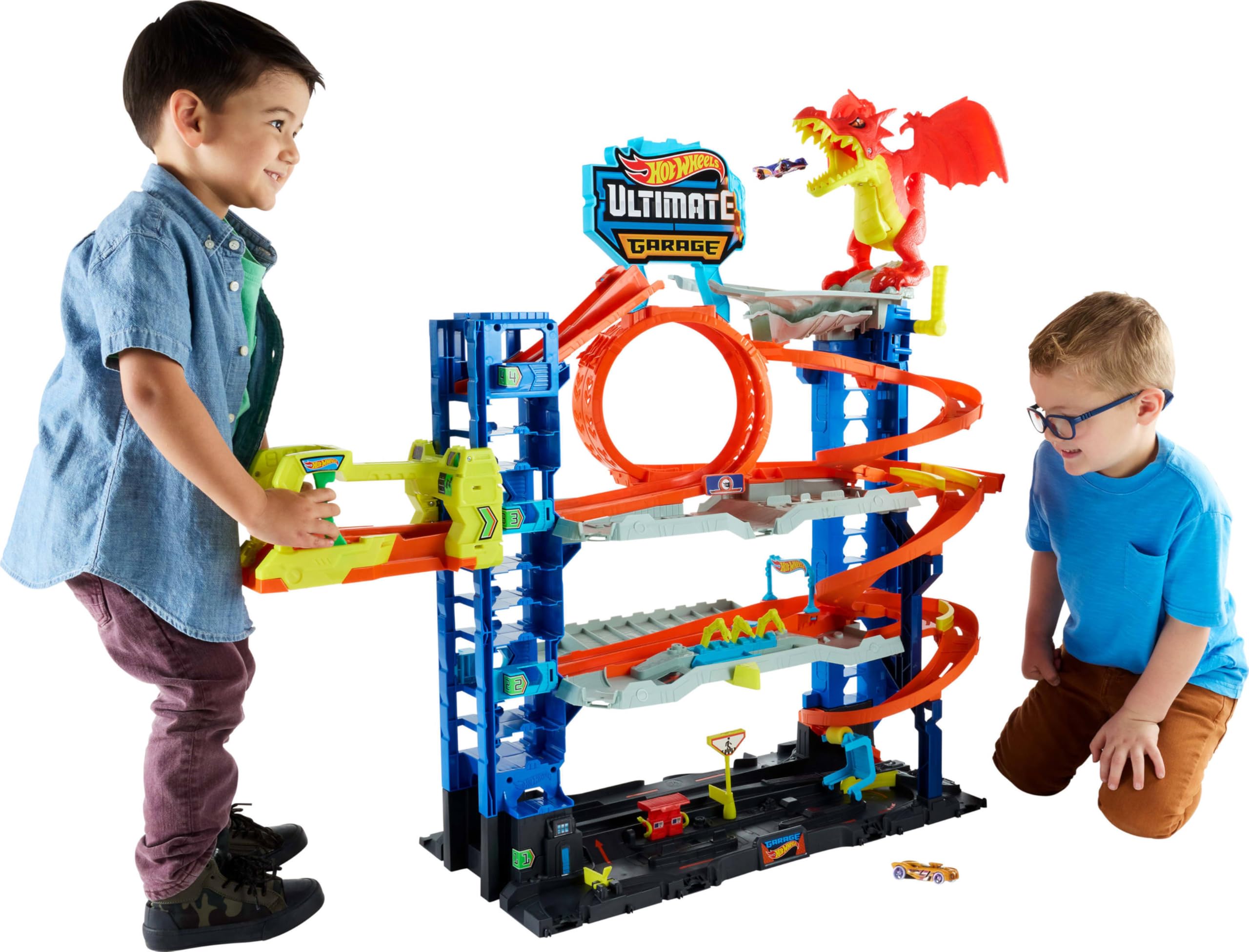 Hot Wheels City “Let's Race - ¡a Correr!” Netflix - Garaje definitivo Pista para Coches de J